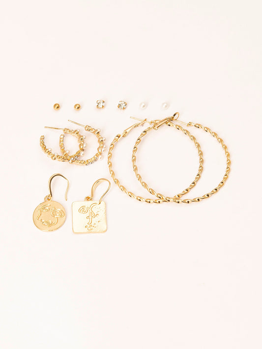 Textured Earrings Set