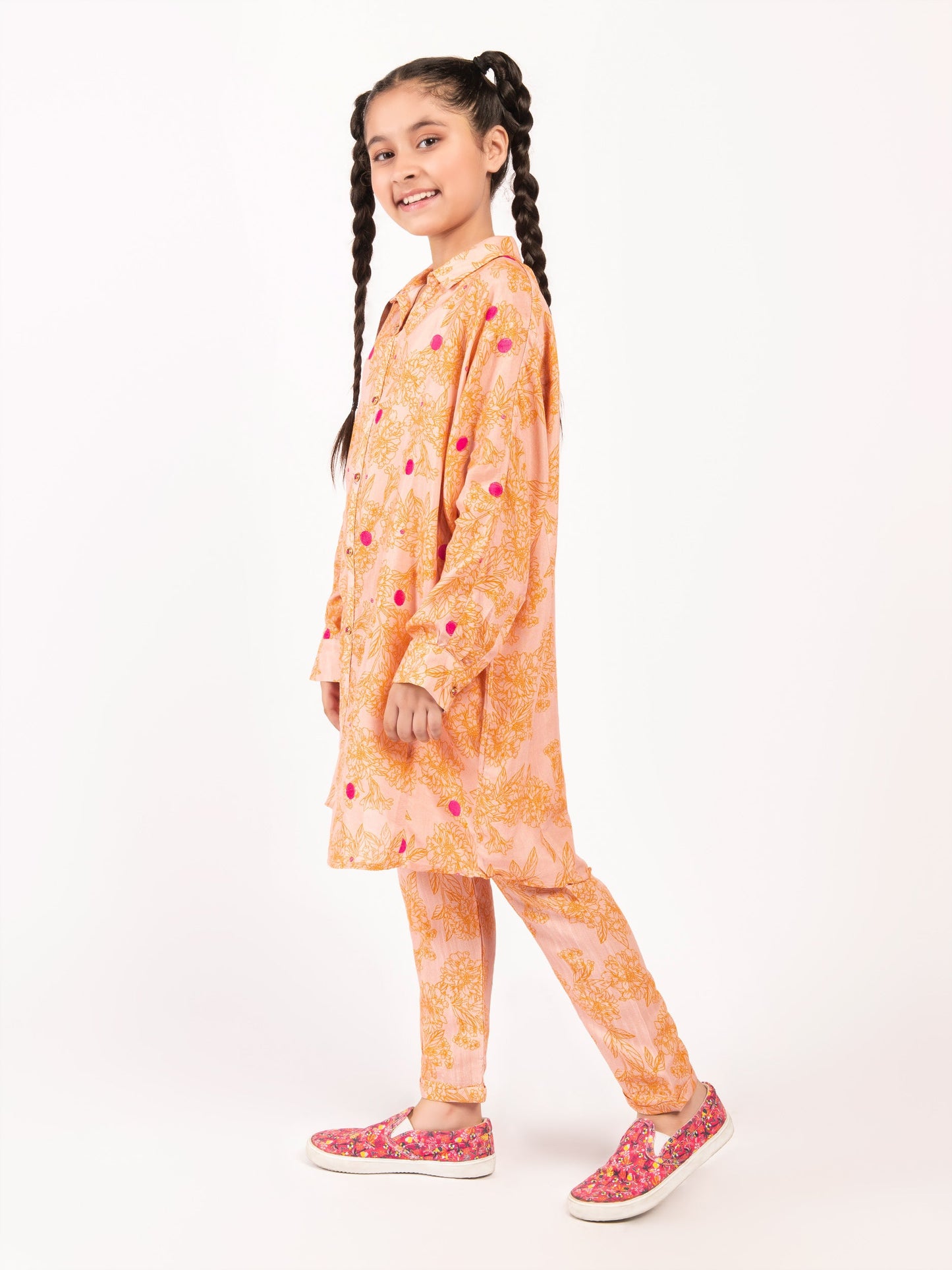 Embroidered Silk Suit