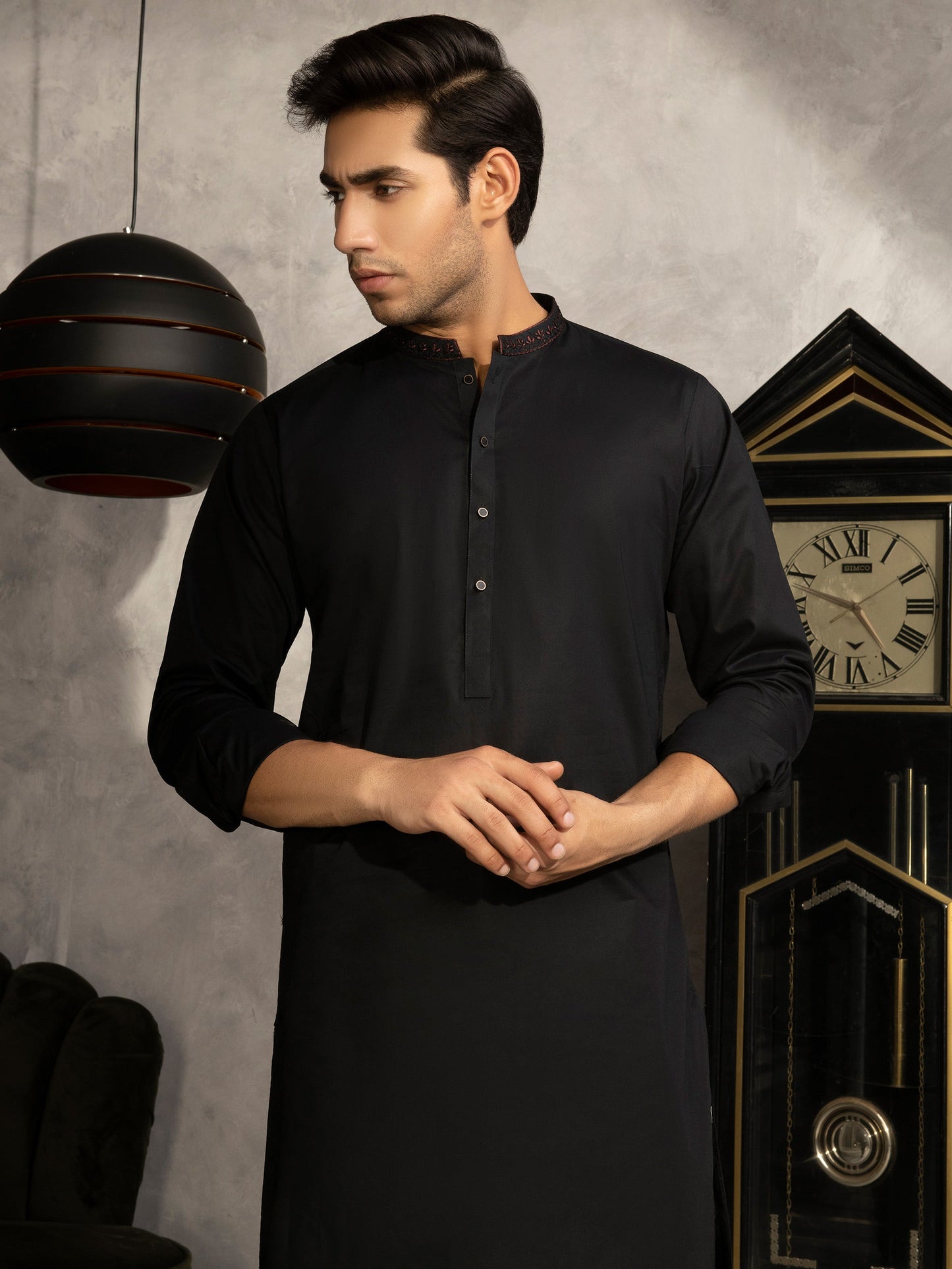 2 Piece Embroidered Cotton Suit