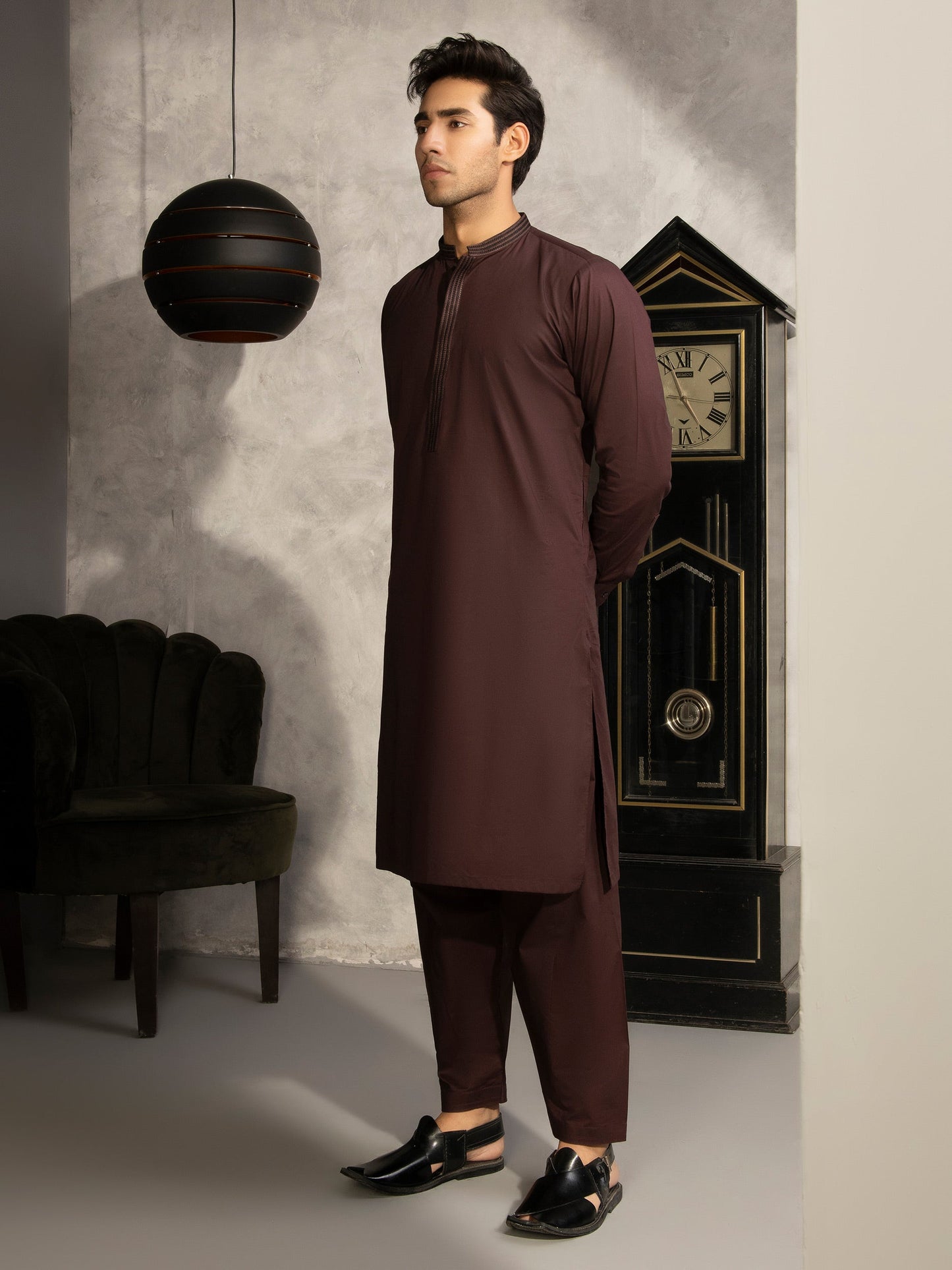 2 Piece Embroidered Cotton Suit