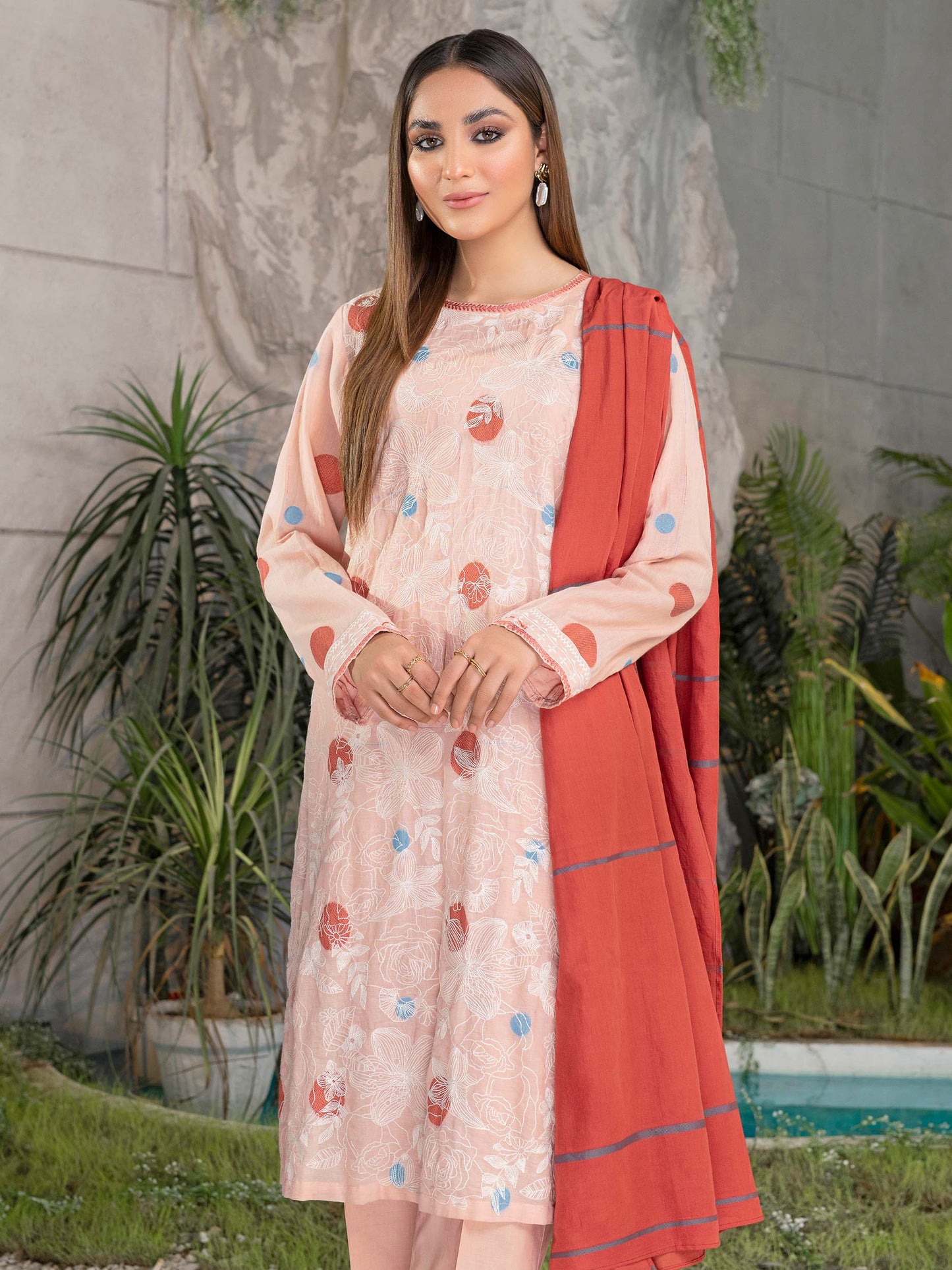 3 Piece Embroidered Jacquard Suit