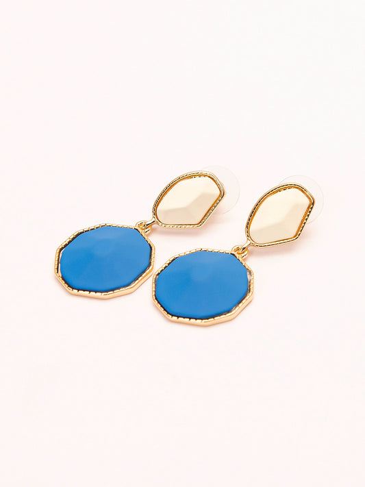 Two Tone Drop Earrings