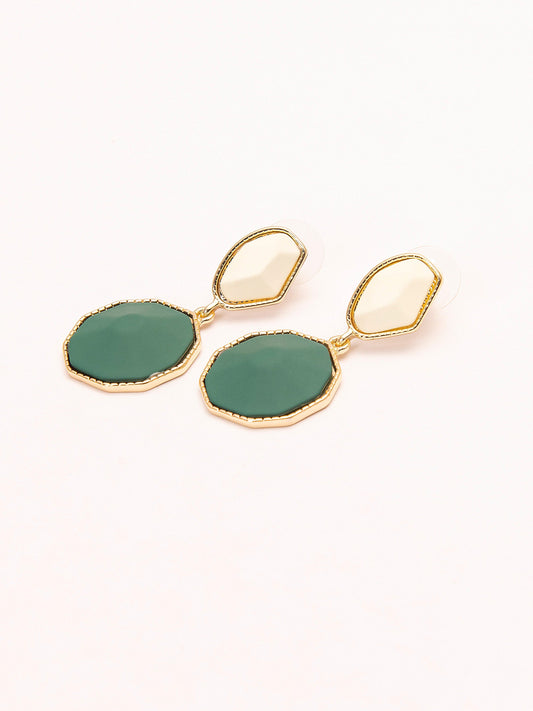 Two Tone Drop Earrings