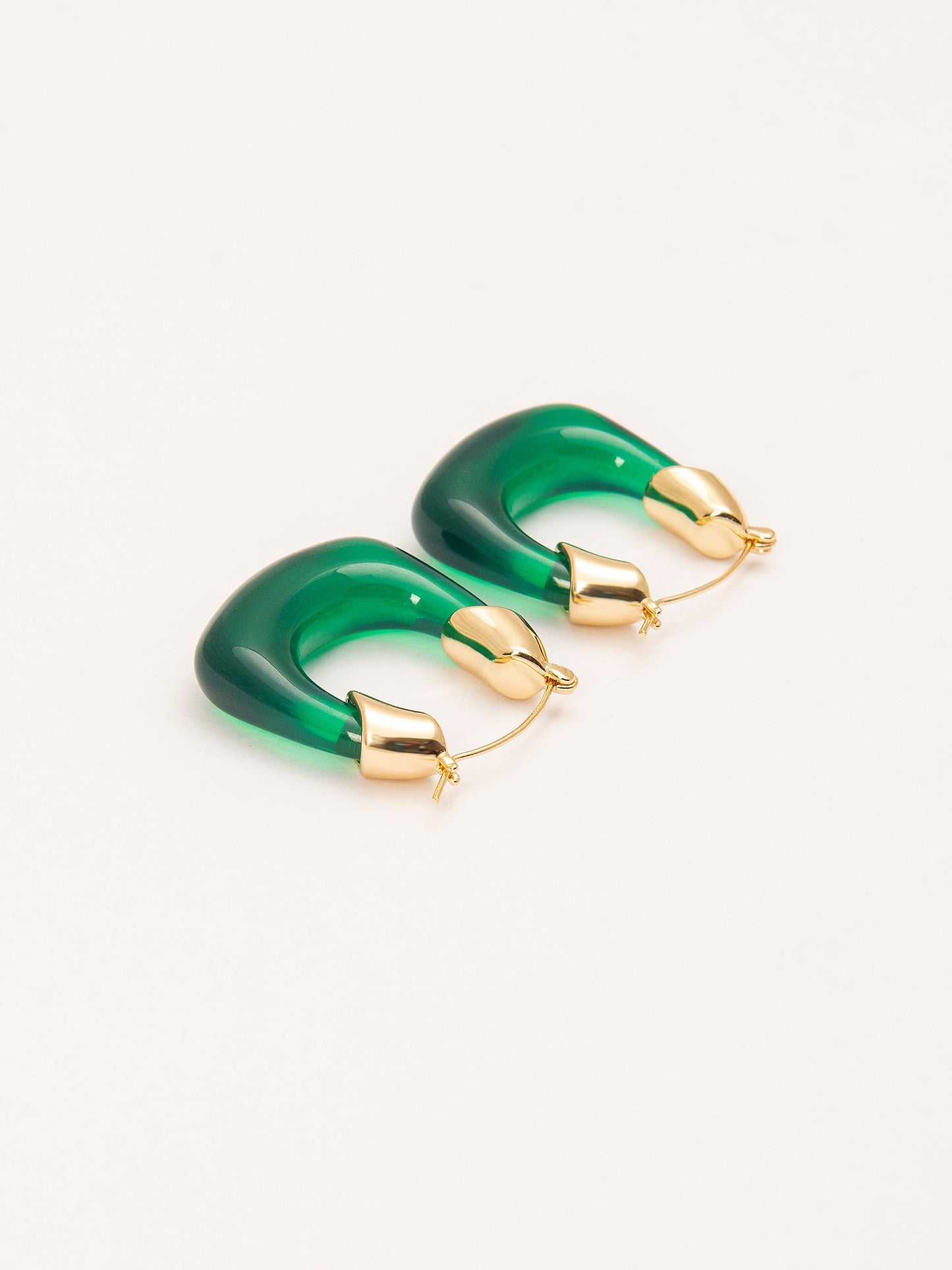 Glassy Hoop Earrings