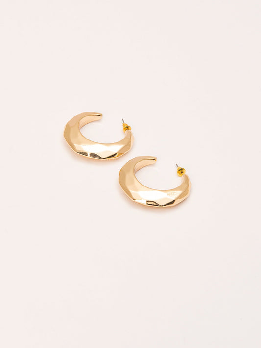 Textured C-Hoop Earrings