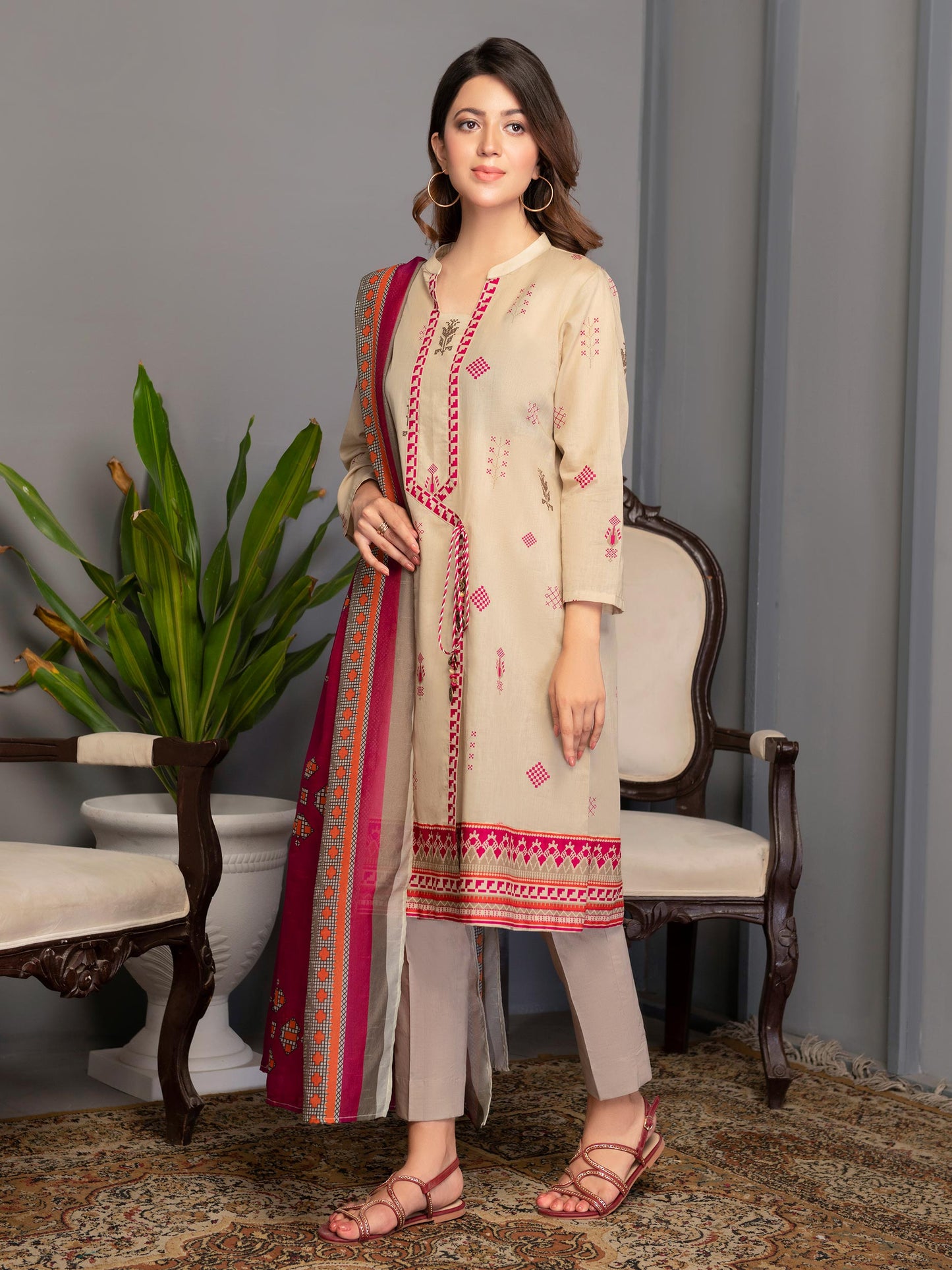 2 Piece Printed Lawn Suit