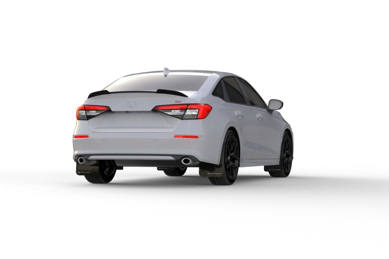 Rally Armor 2022+ Honda Civic (Incl. Si/Sport/Touring) UR Black Mud Flap w/ Grey Logo