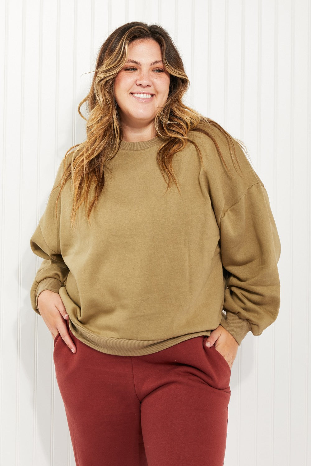 Zenana October Twilight Full Size Drop Shoulder Sweatshirt