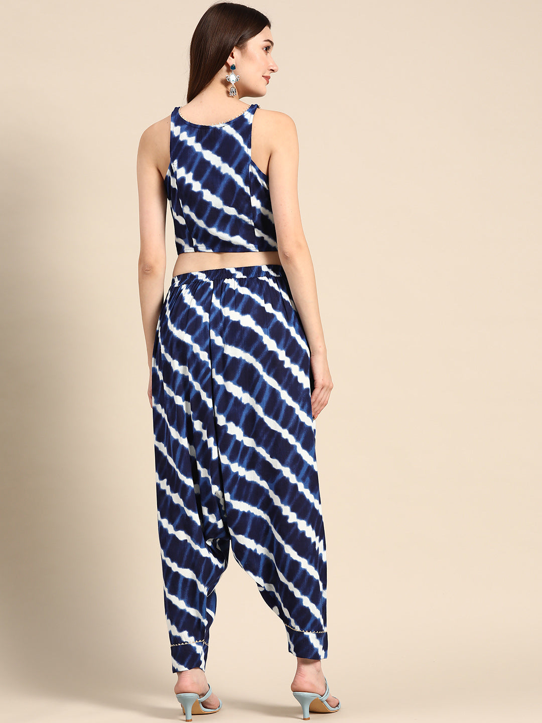 Crop top with Dhoti Pants