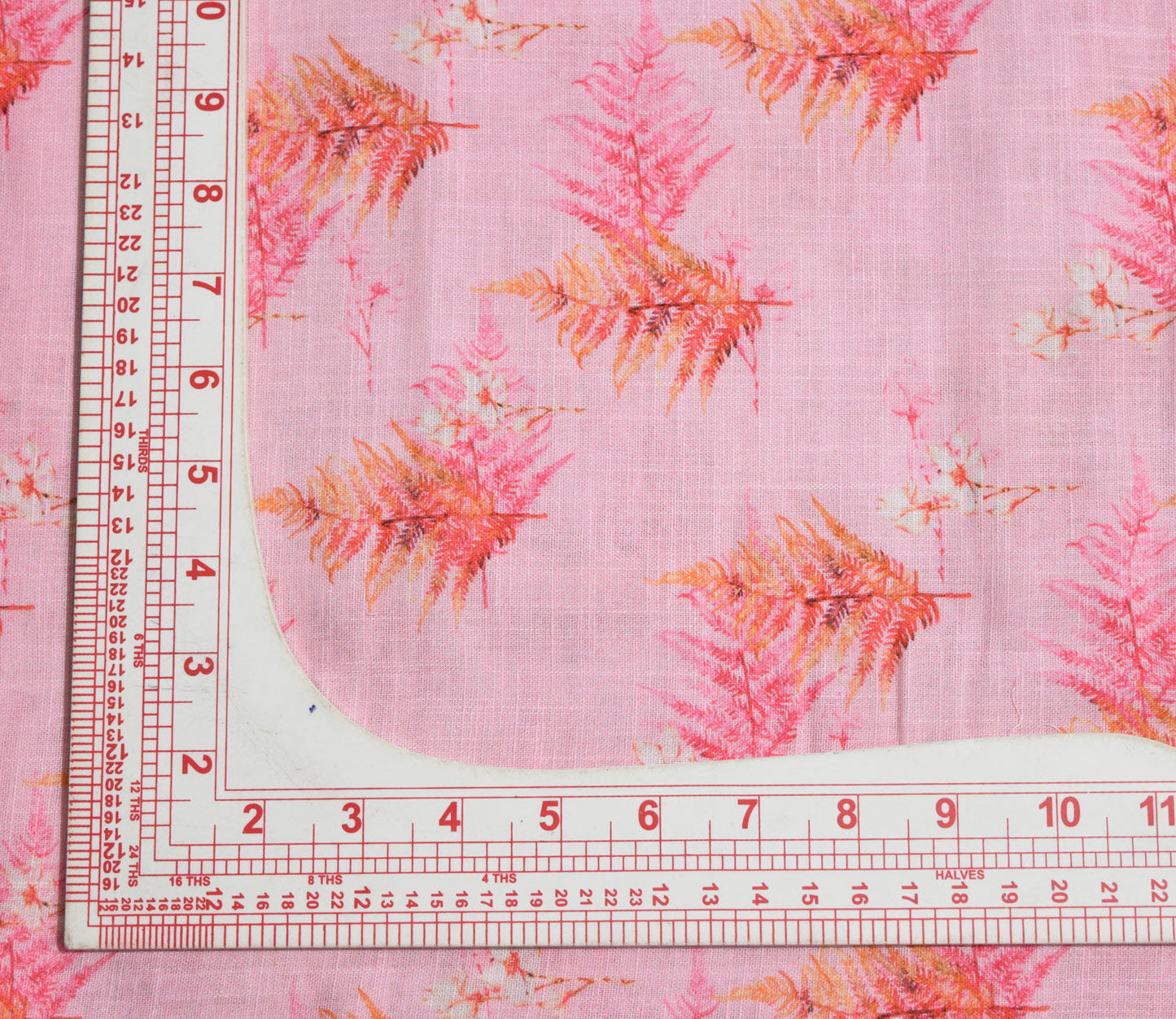 Floral Pattern Digital Printed Cotton Slub Fabric Available in Pink , Green ,Yellow and Blue