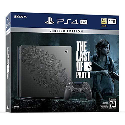 Play Station 4 Pro 1TB Limited Edition The Last of Us Part 2 Console Bundle - Black