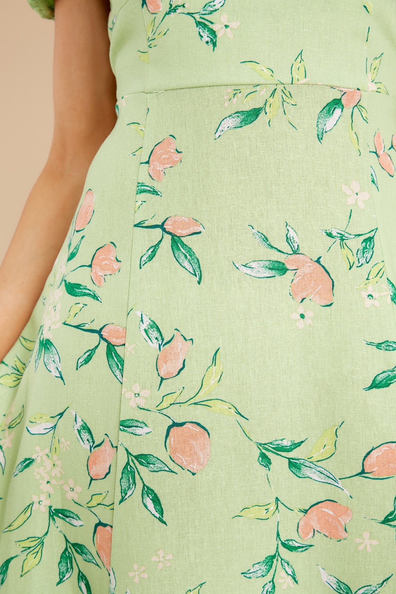 Oh So Fresh Pastel Green Floral Print Midi Dress