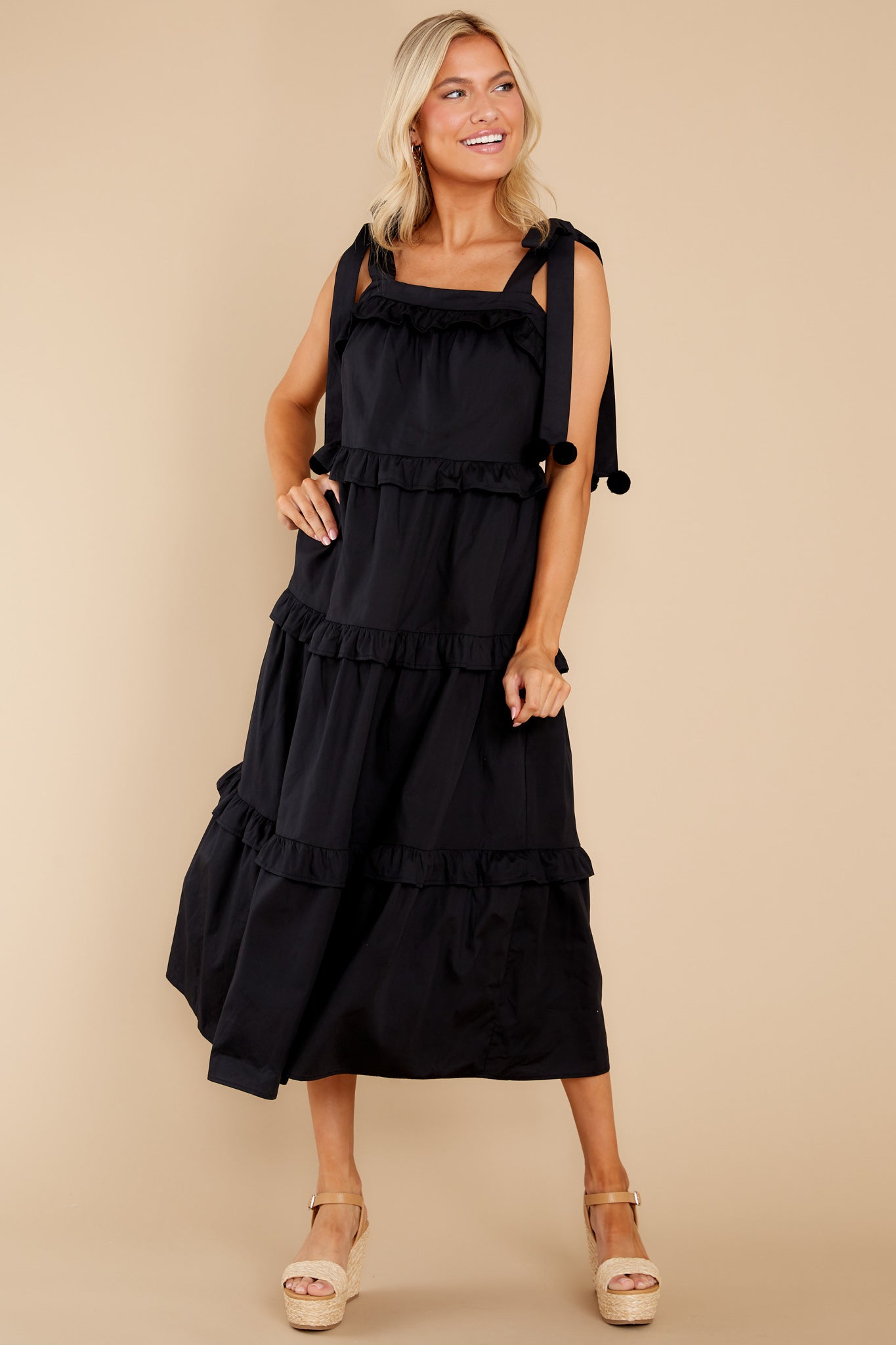 Just The Occasion Black Cotton Dress