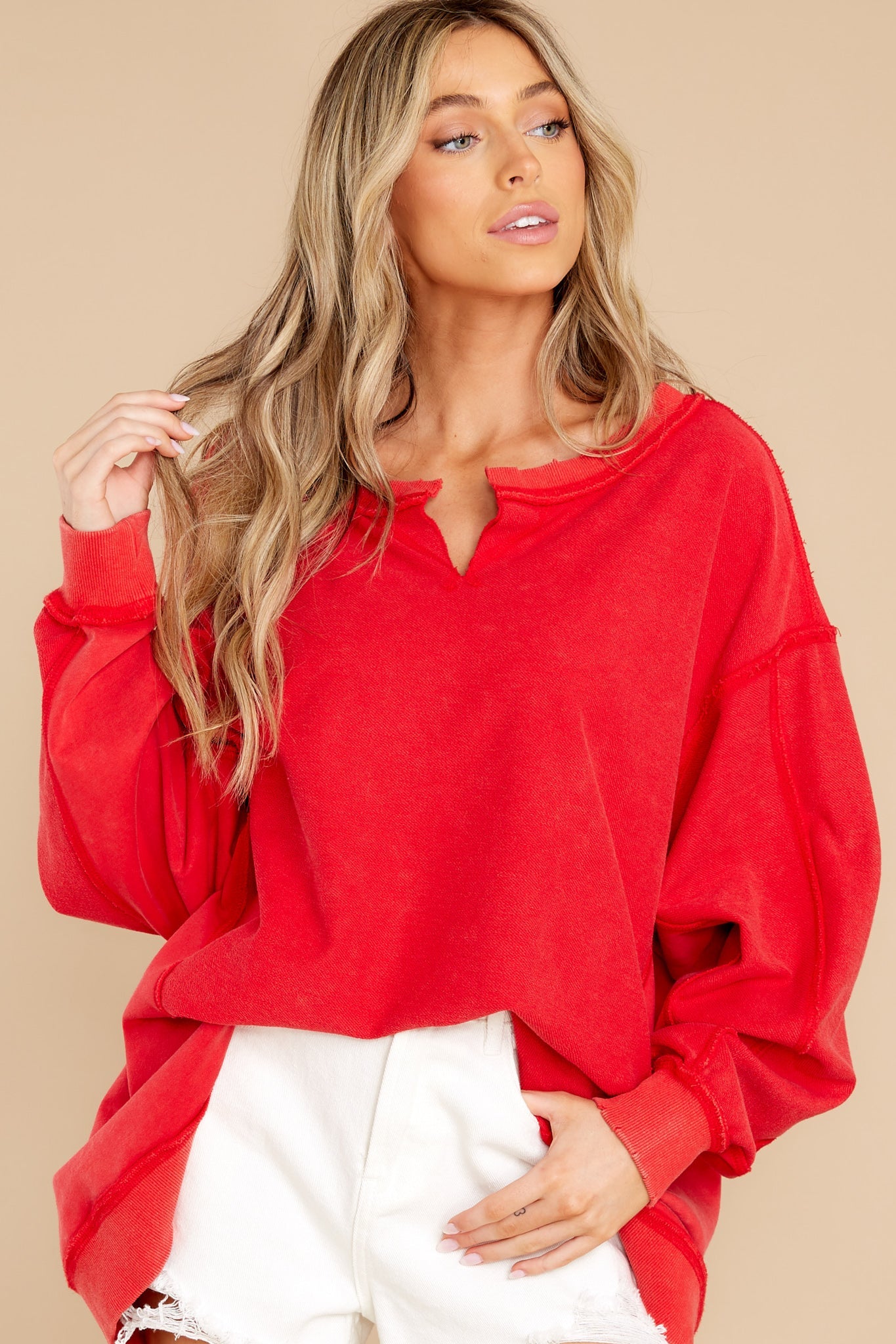 Don't Sweat It Red Sweatshirt