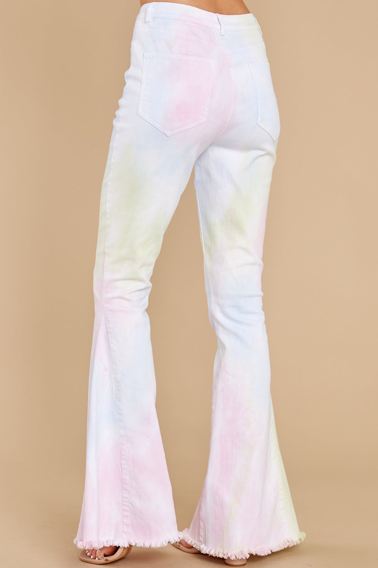 That Much Sweeter Pink Tie Dye Flare Jeans