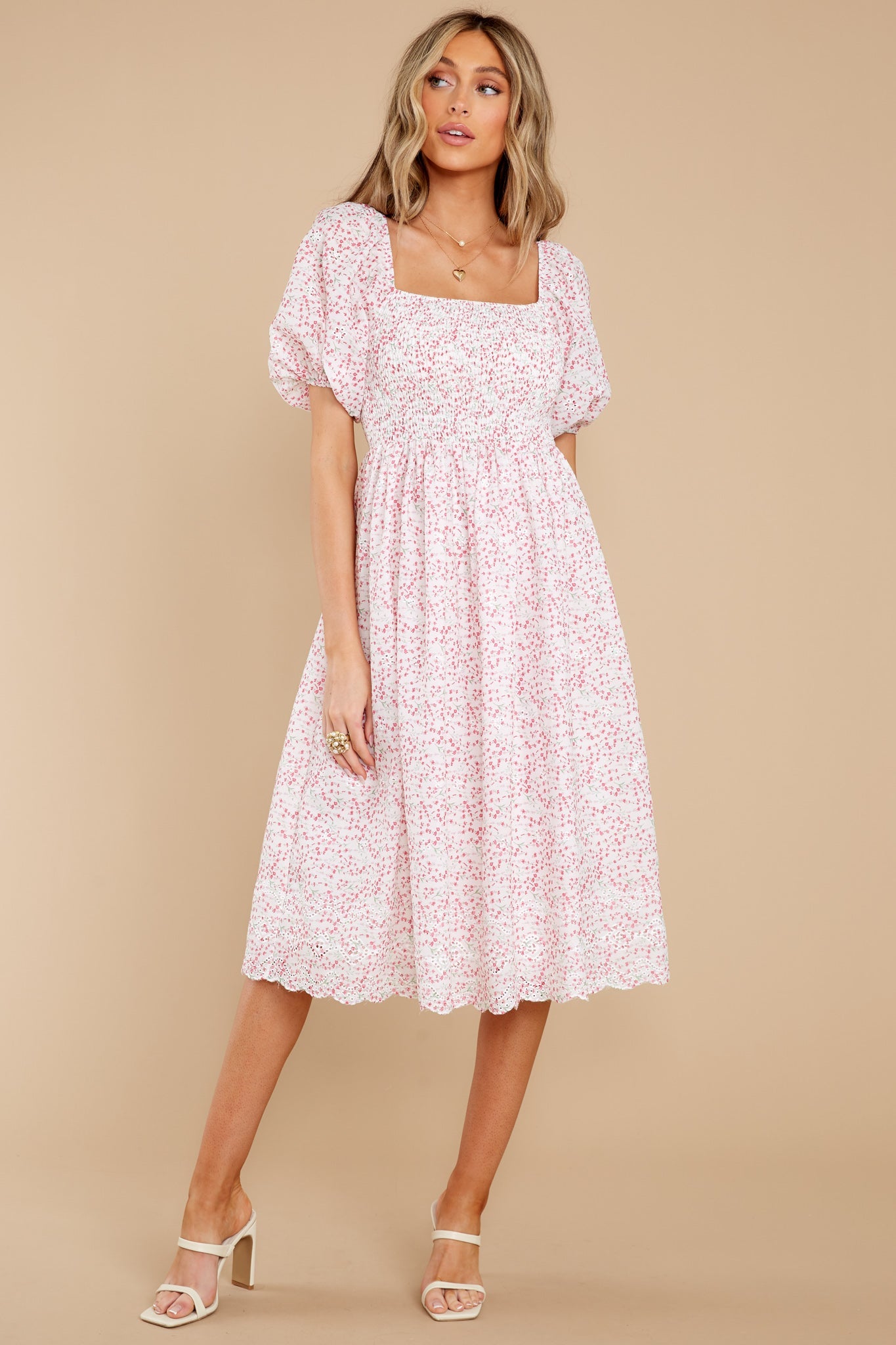 Time Is Precious Pink Floral Print Dress