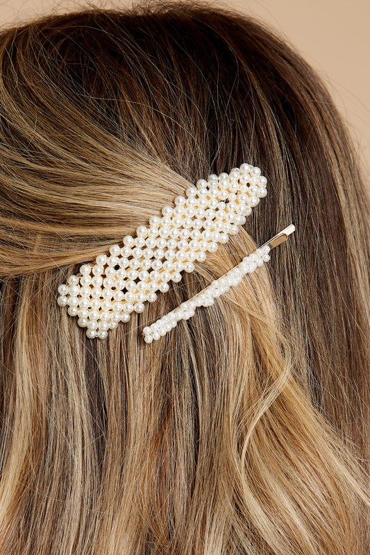 Classy Moves Gold Pearl Hair Pins