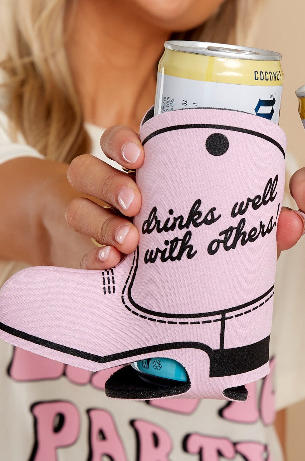 Drinks Well With Others Pink Sleeve