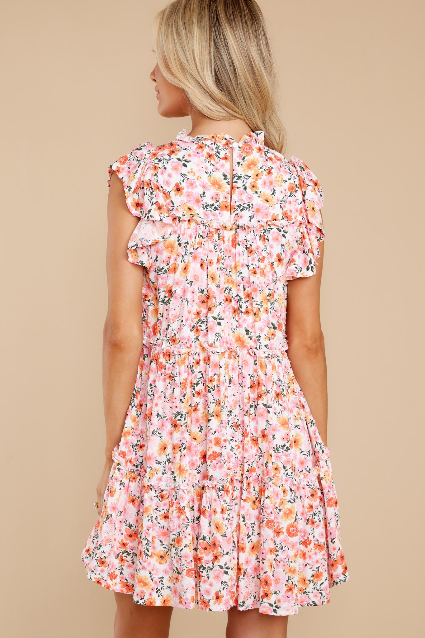 Beautiful Blossoms Pink Floral Print Dress