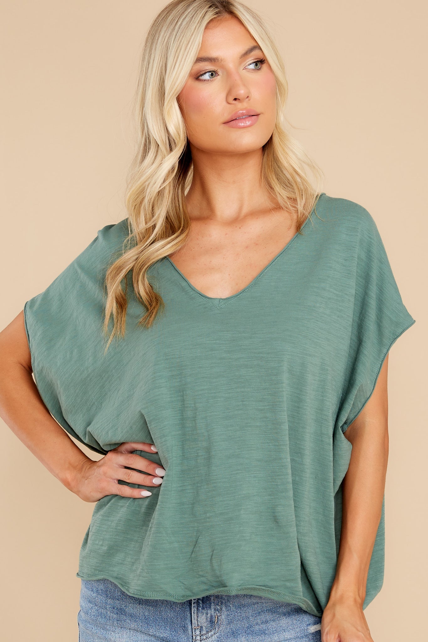 What A Relief Caper Green Top