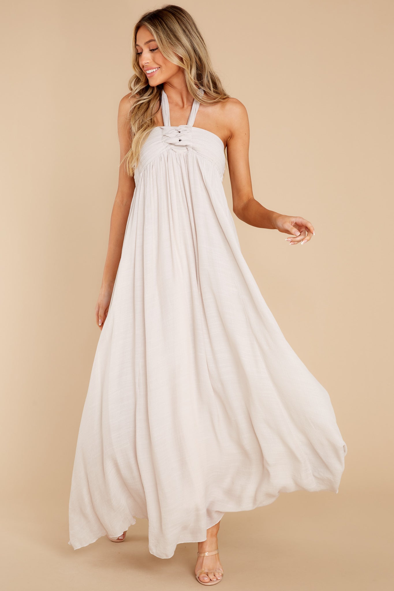 Dream Of You Beige Maxi Dress