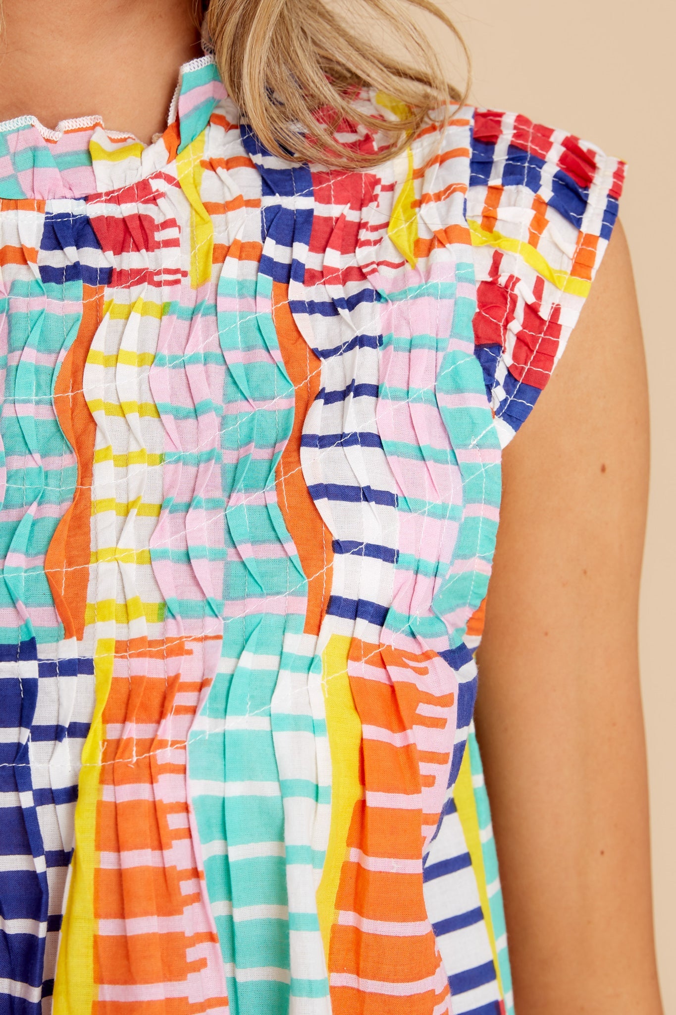 Color Me Surprised Ivory Multi Print Cotton Top