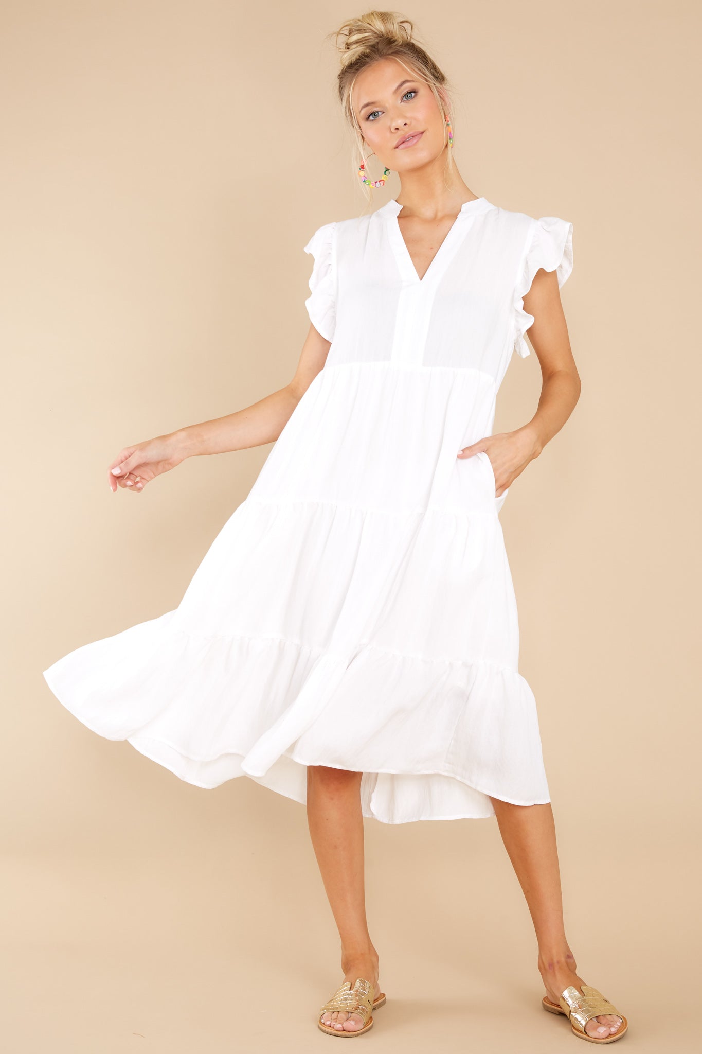 Meaningful Ways White Midi Dress