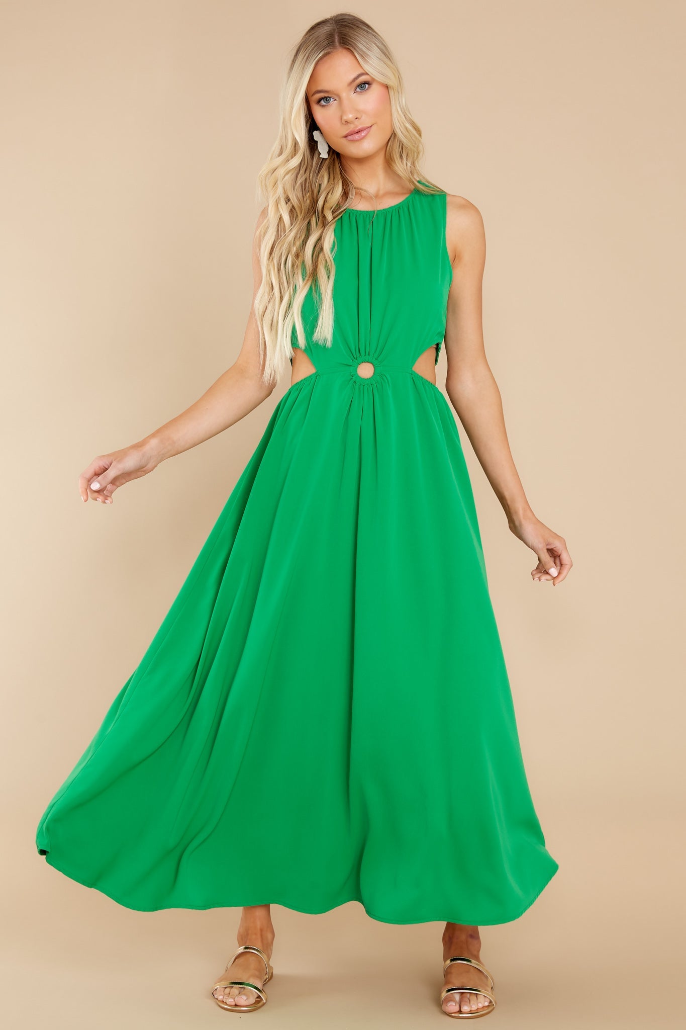 Wander With Me Green Maxi Dress