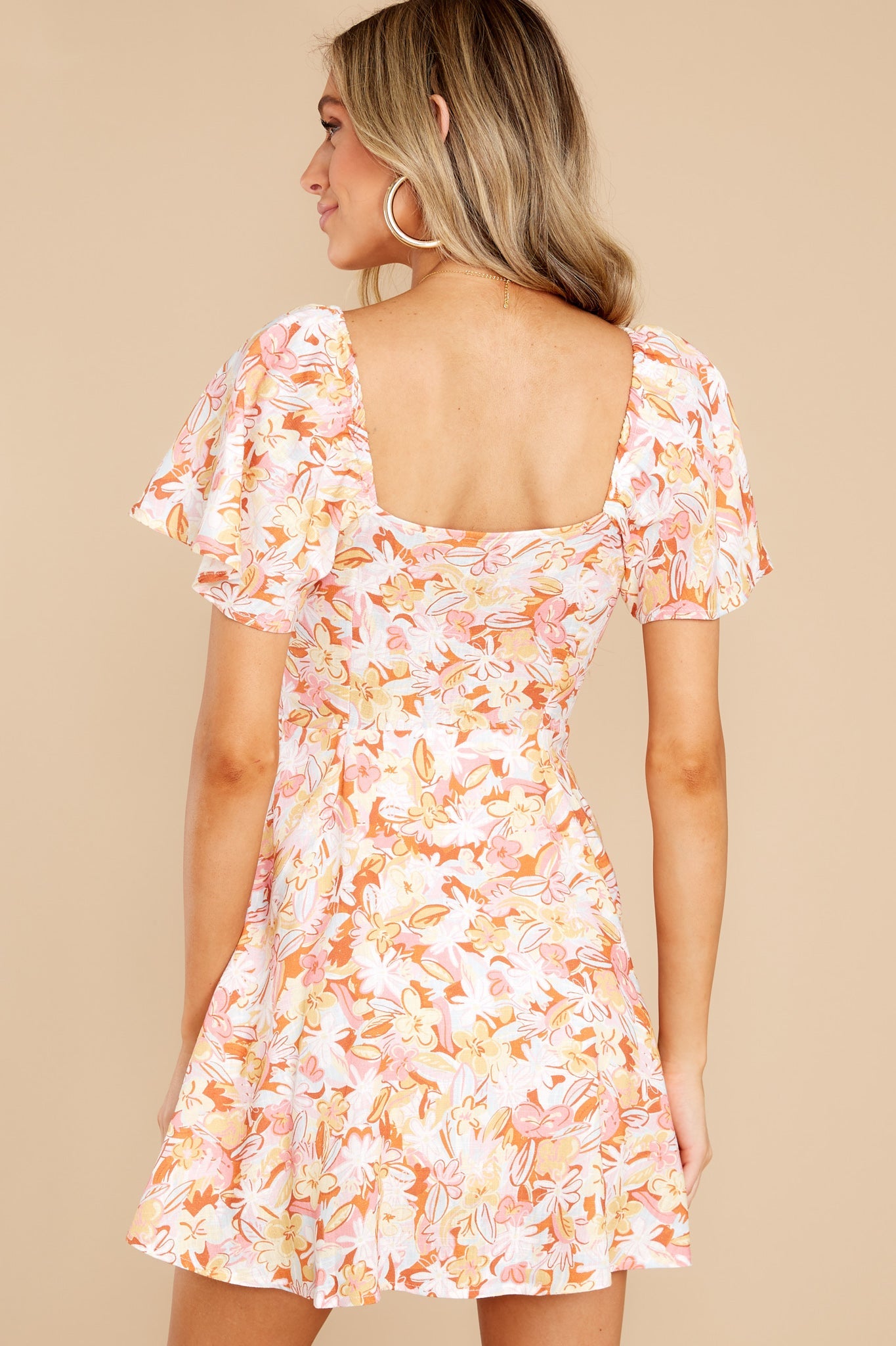 Juniper Orange Multi Mini Dress