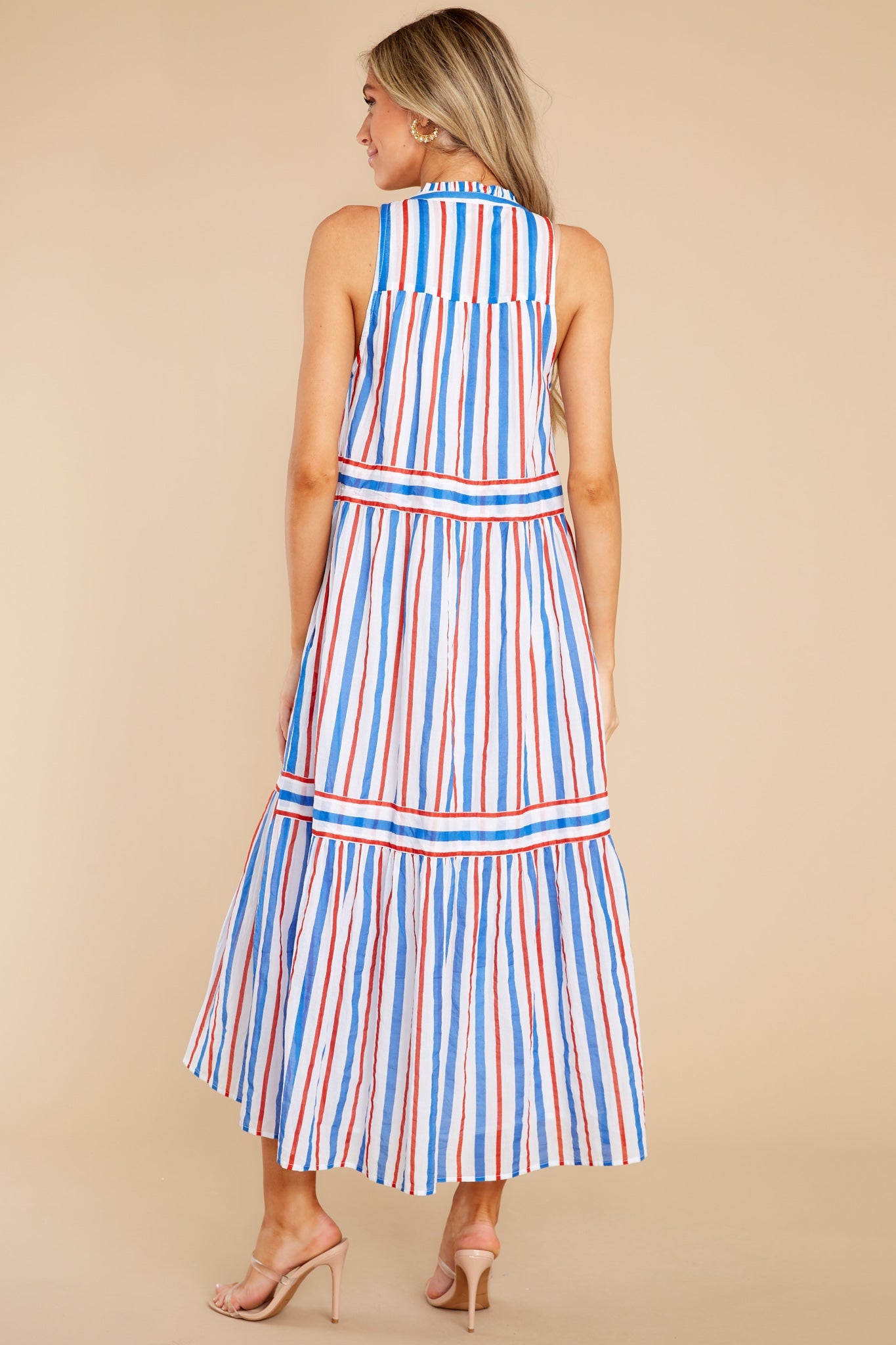 Ro Harbour Stripe Cherry Long Dress