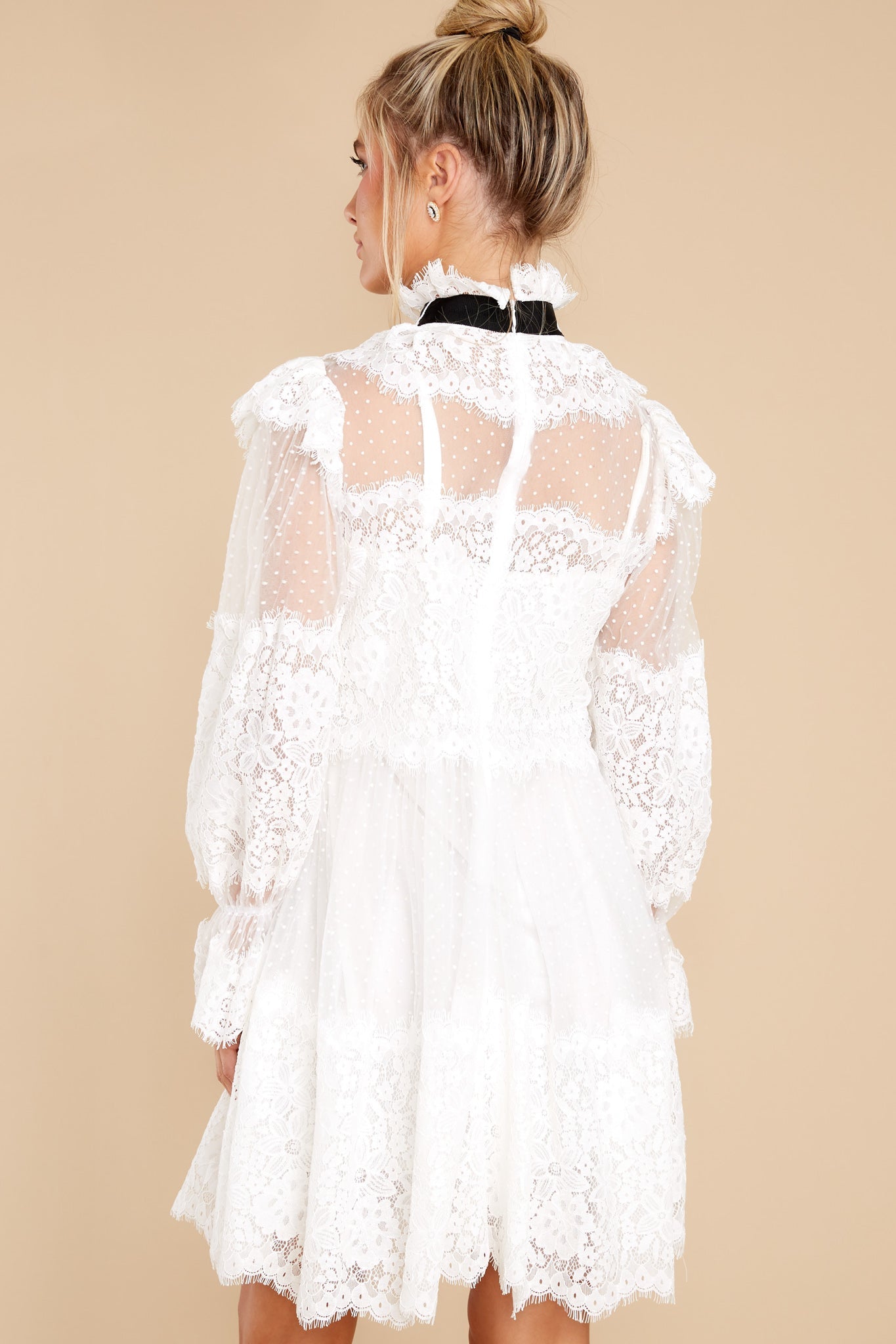 For The Daydreamers White Lace Dress