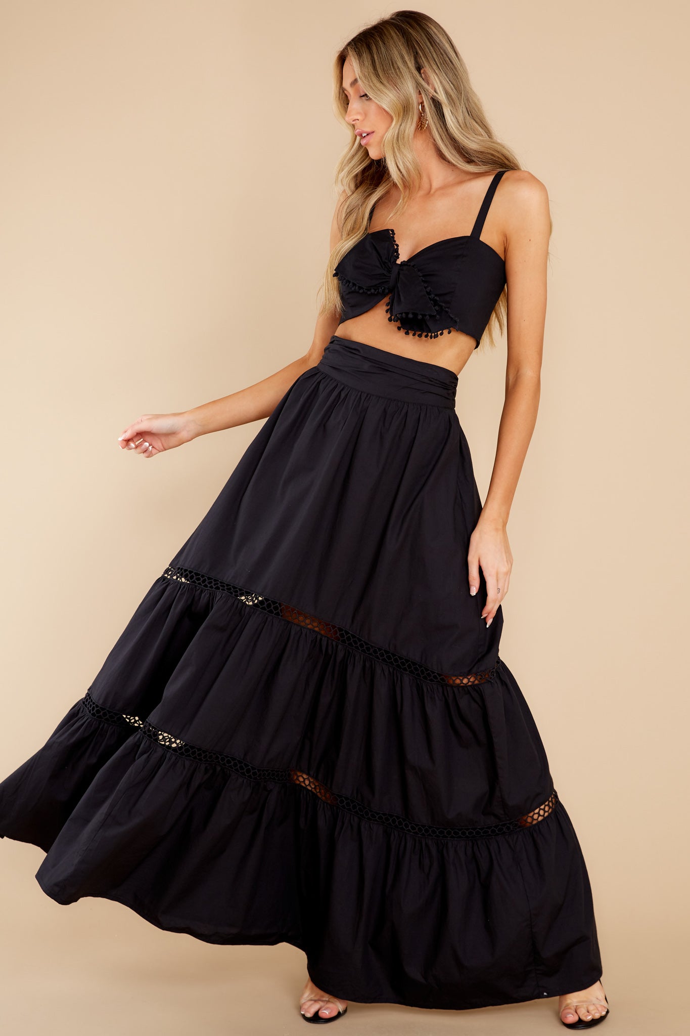 Molly Black Crop Top