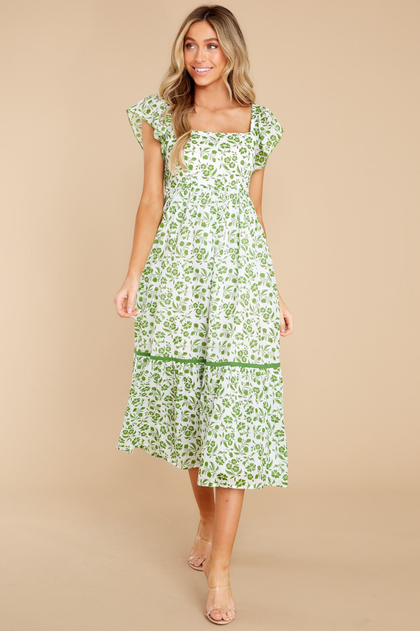 Brooke Picnic Lime Floral Dress