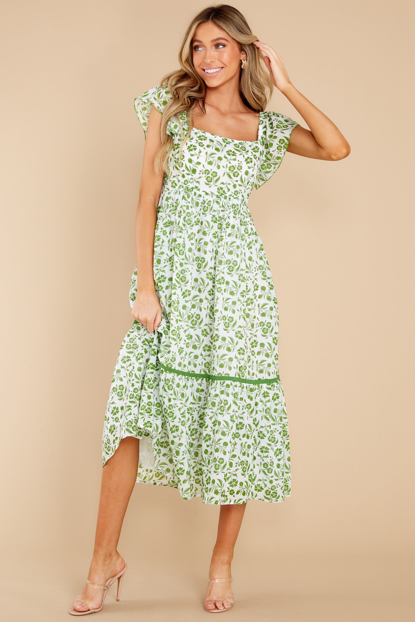 Brooke Picnic Lime Floral Dress