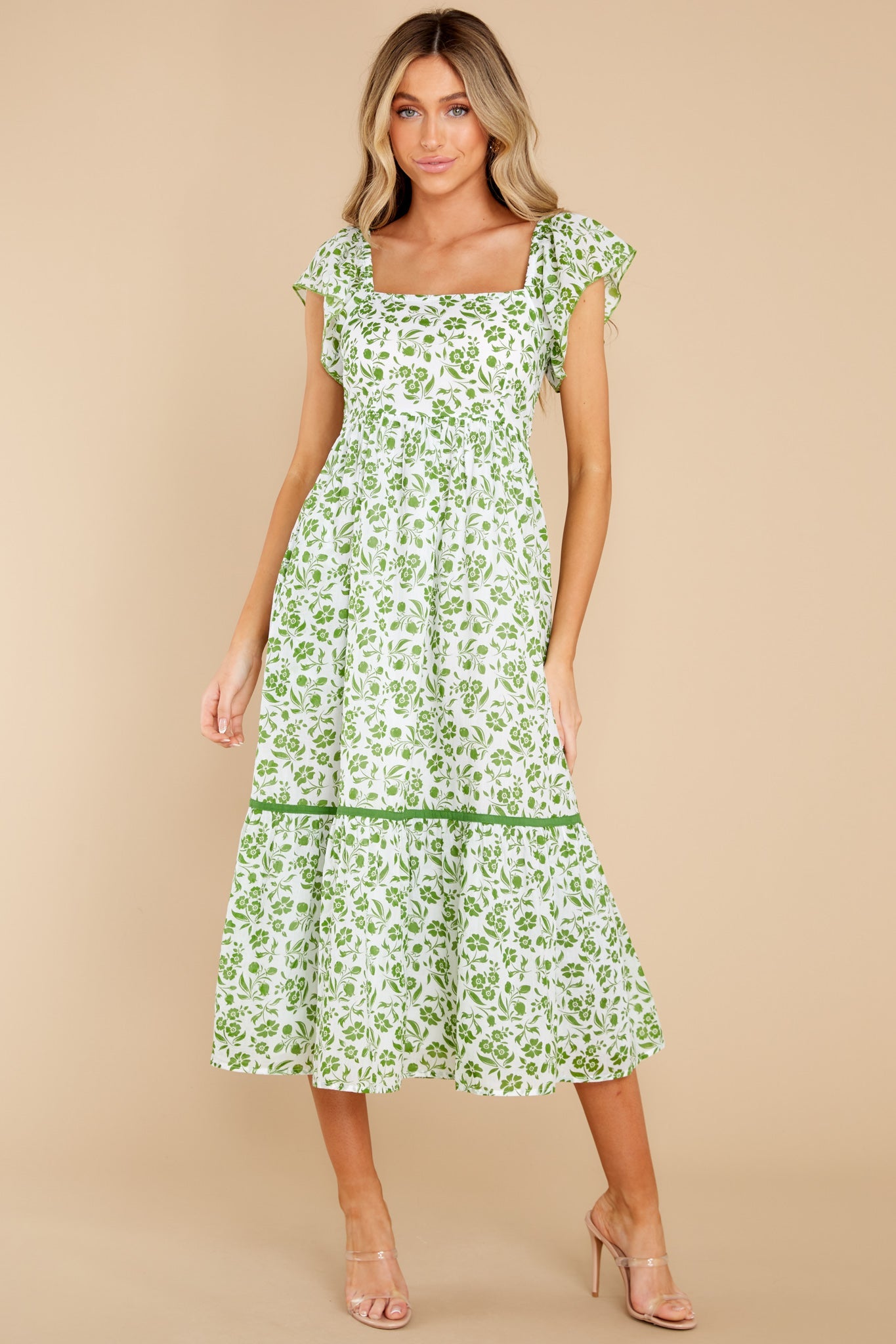 Brooke Picnic Lime Floral Dress