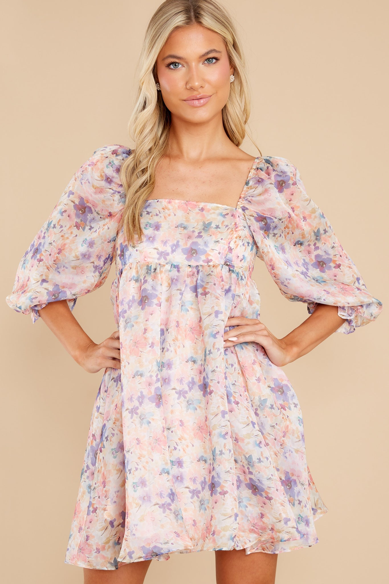 Princess For A Day Light Pink Multi Floral Print Dress