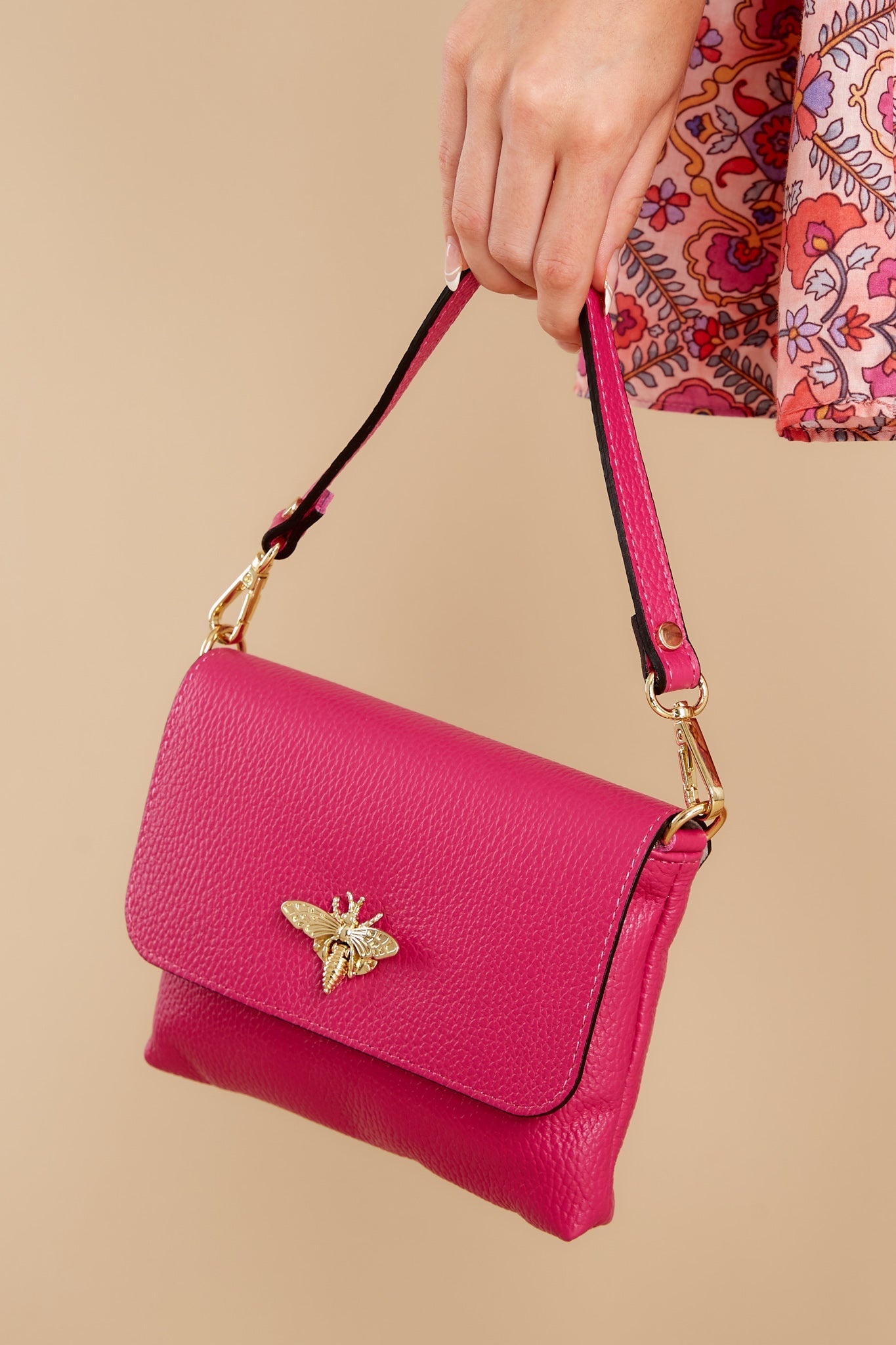 Work Smarter Hot Pink Leather Bag