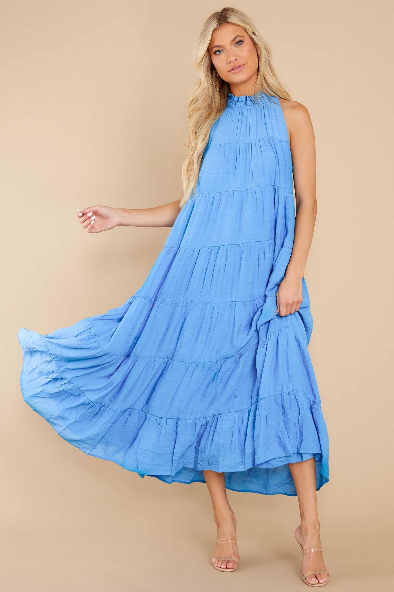 Take Me Dancing Blue Maxi Dress