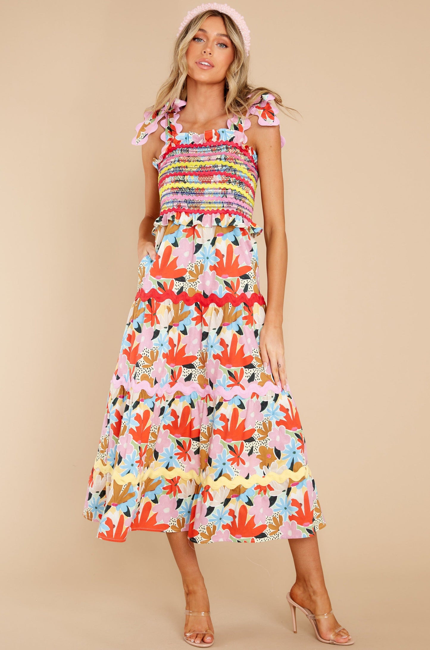 Nilsa Pink Multi Dress