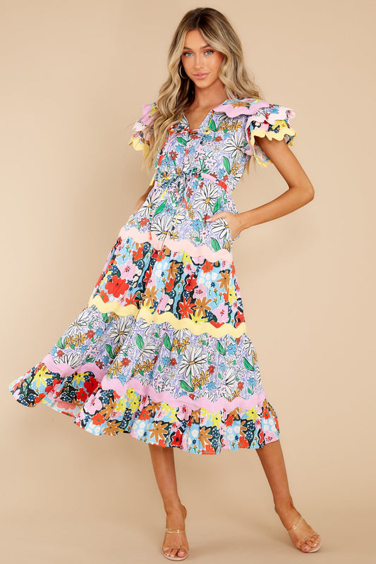 Olav Blue Multi Dress