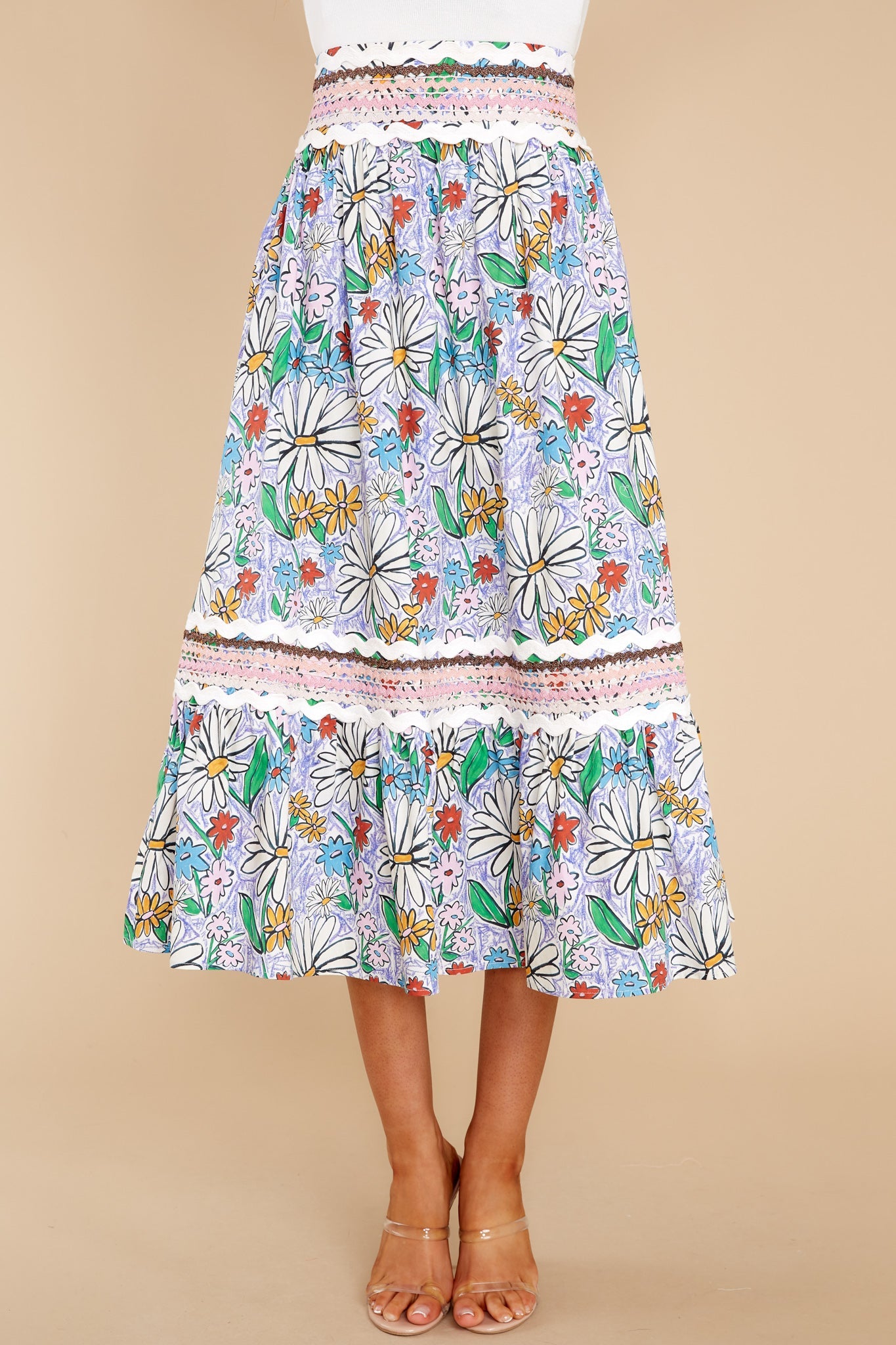 Gerda Blue Multi Skirt