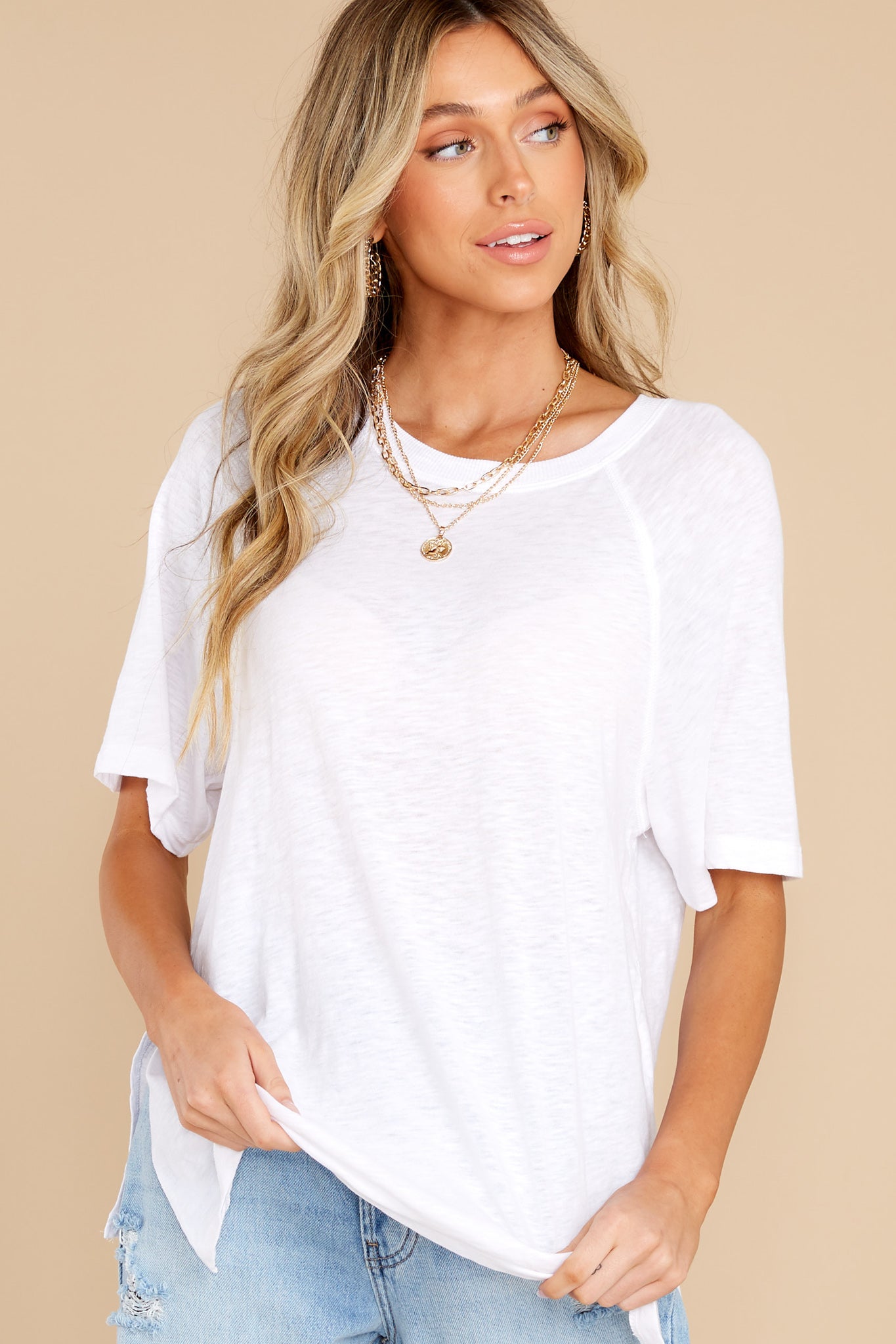 The Slub Boyfriend White Tee