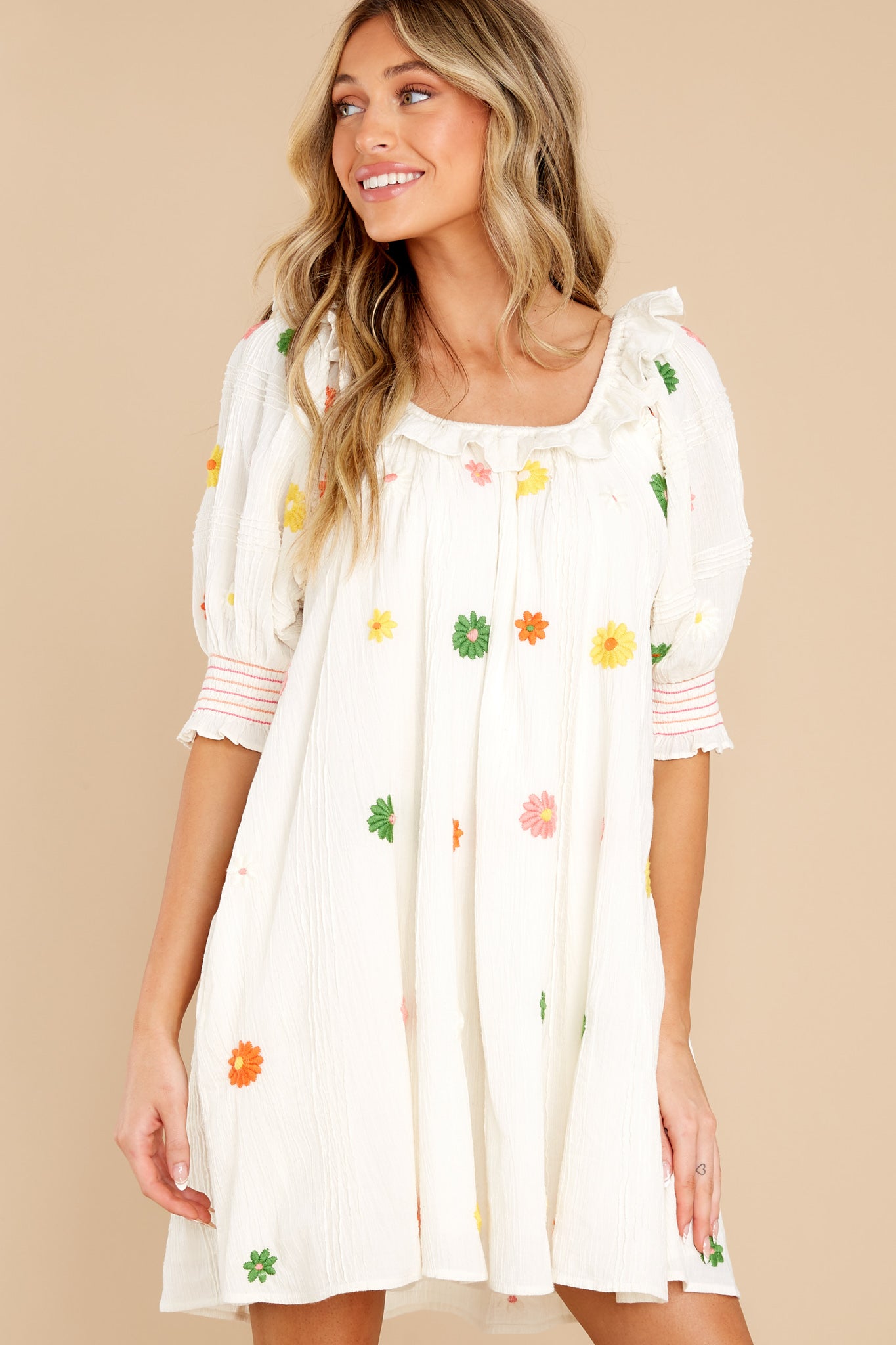Eleanor Natural Mini Dress