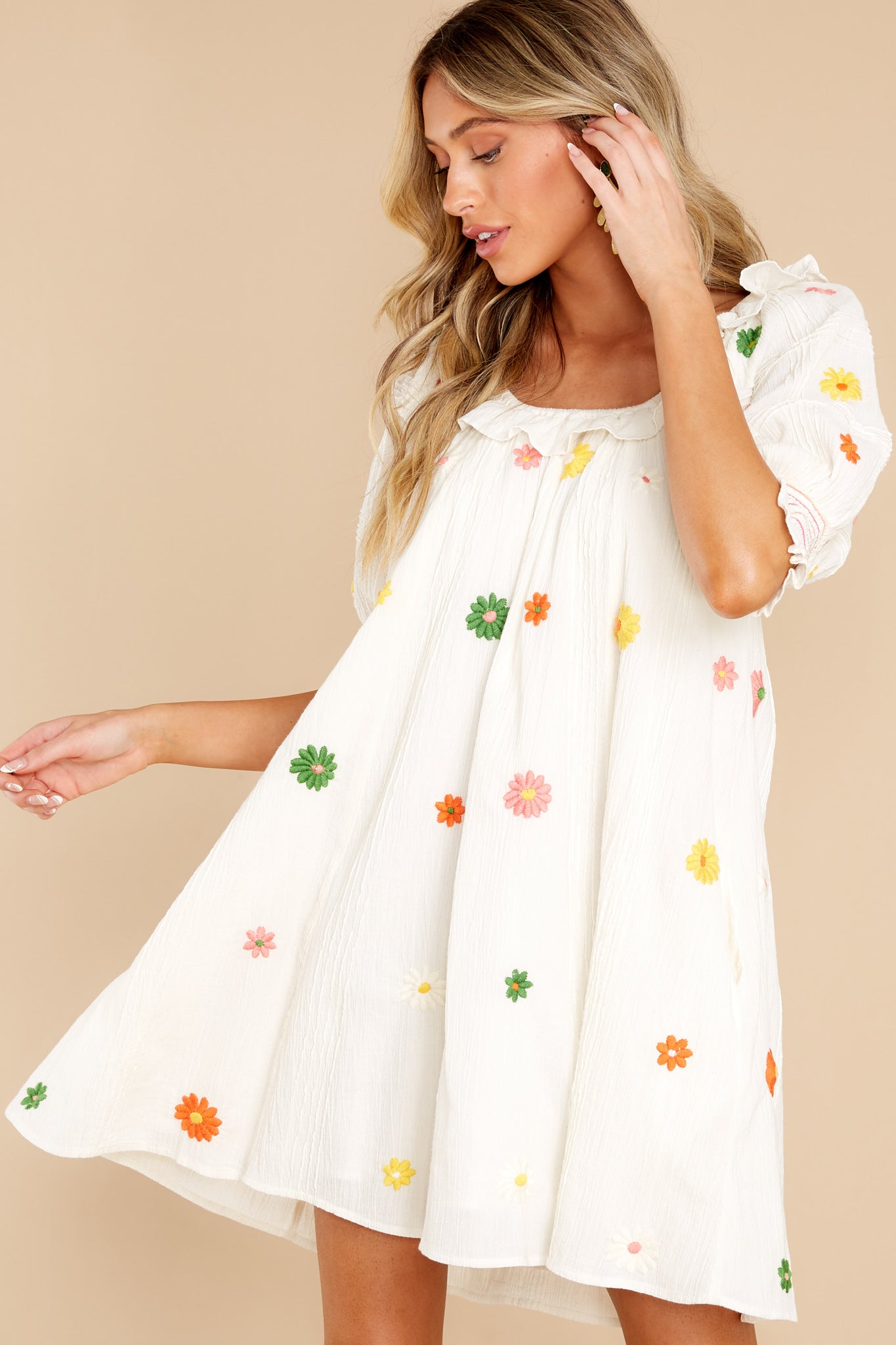 Eleanor Natural Mini Dress