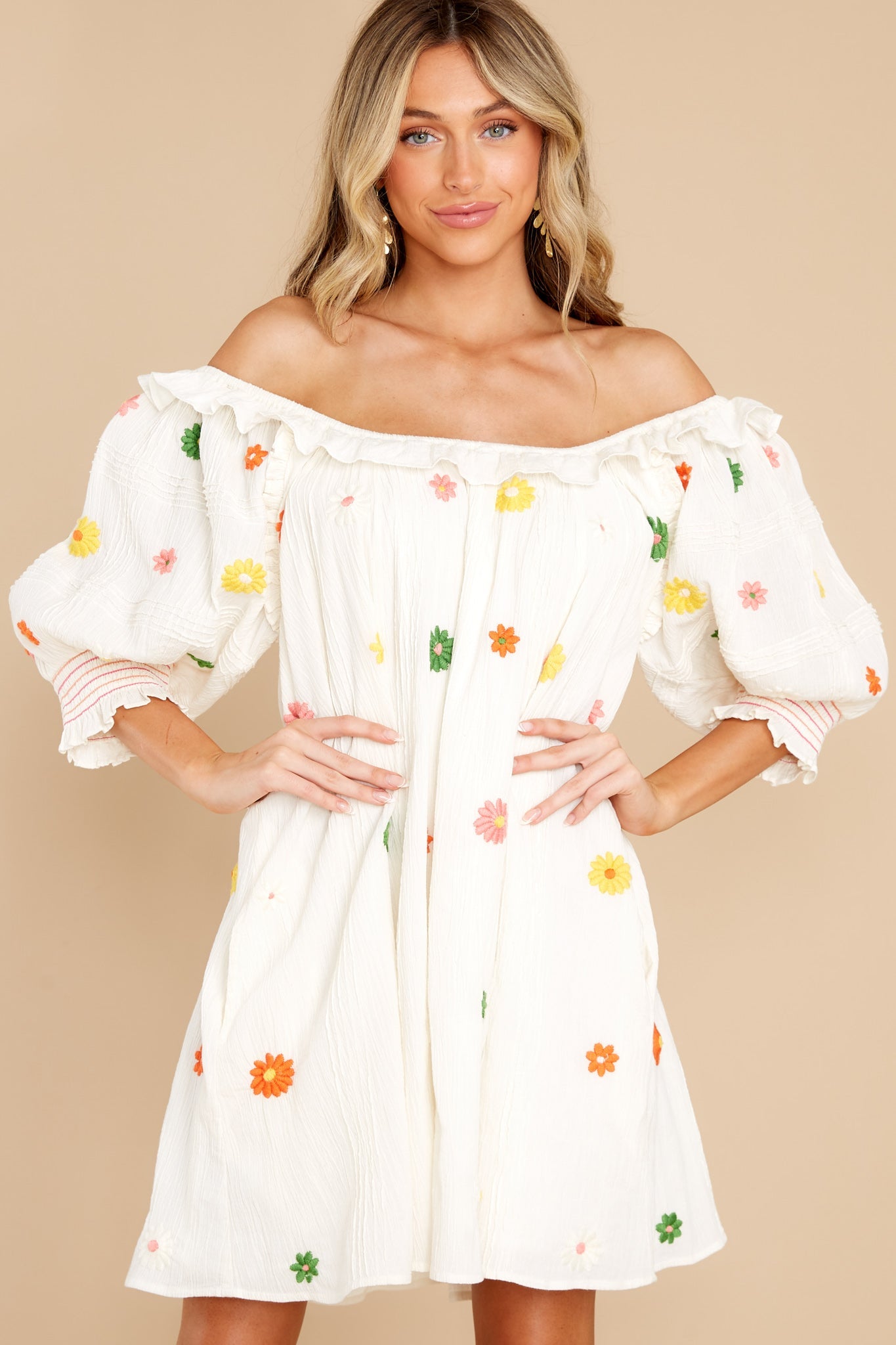 Eleanor Natural Mini Dress