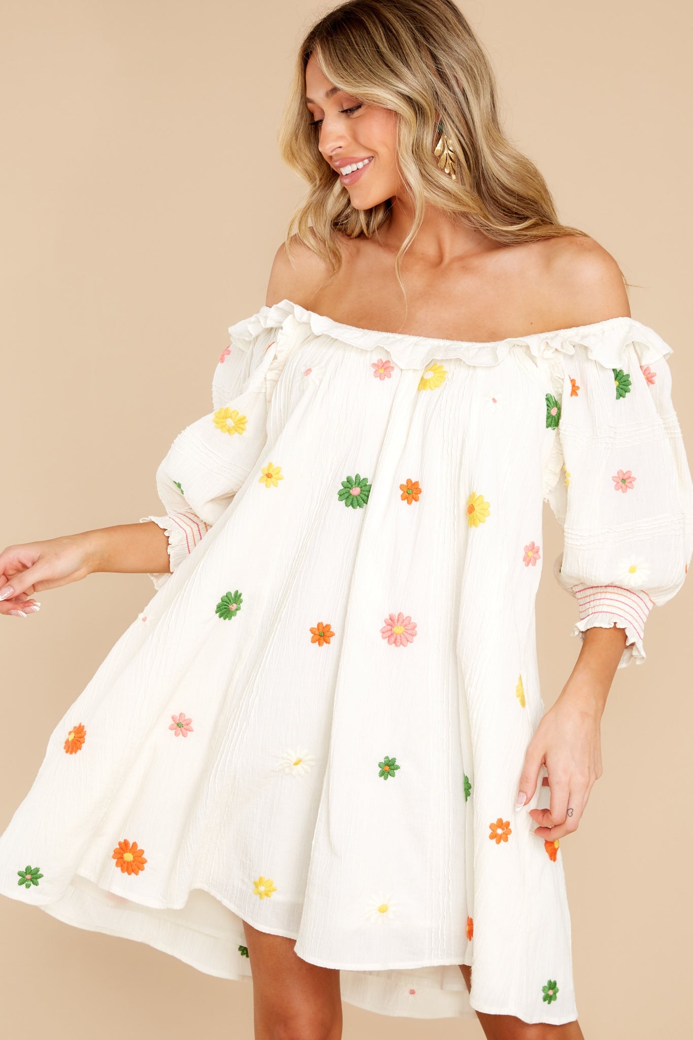 Eleanor Natural Mini Dress