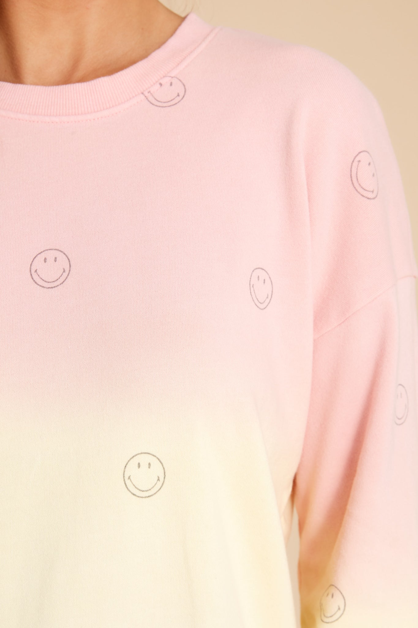 Sun Smiles Blush Pink Multi Long Sleeve Top