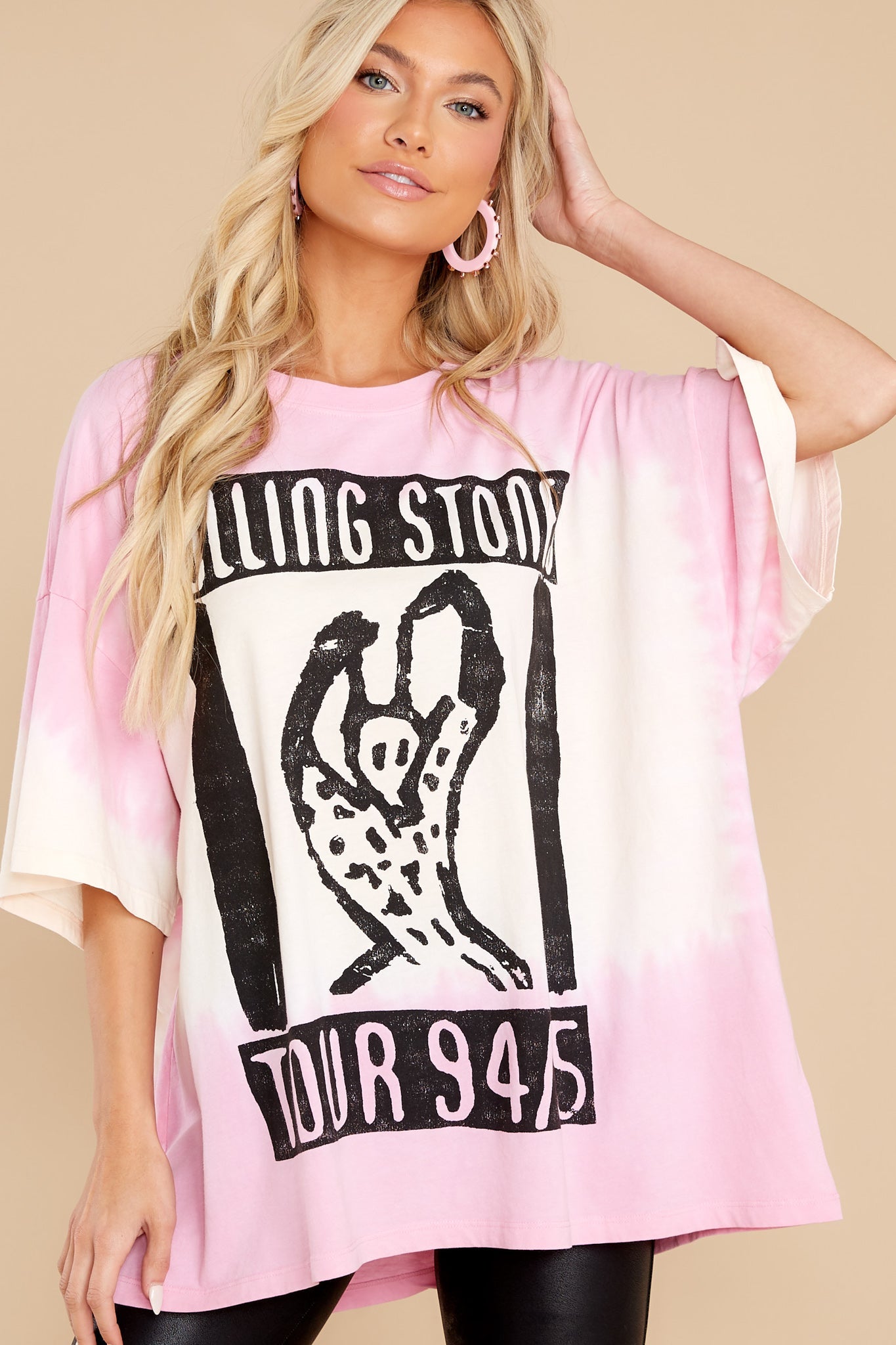 Rolling Stones Pink Tie Dye Voodoo 94/95 Tour Tee