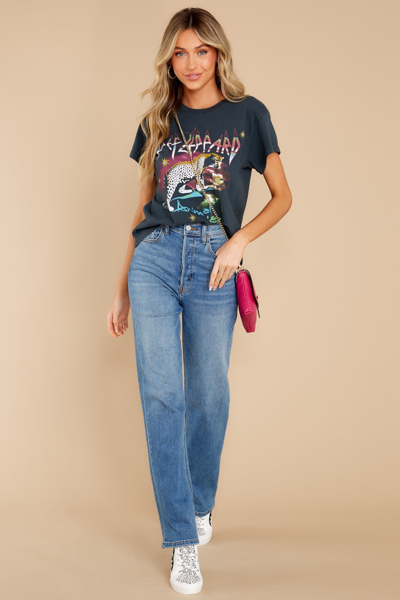 Def Leppard Animals '87 Vintage Black Tour Tee