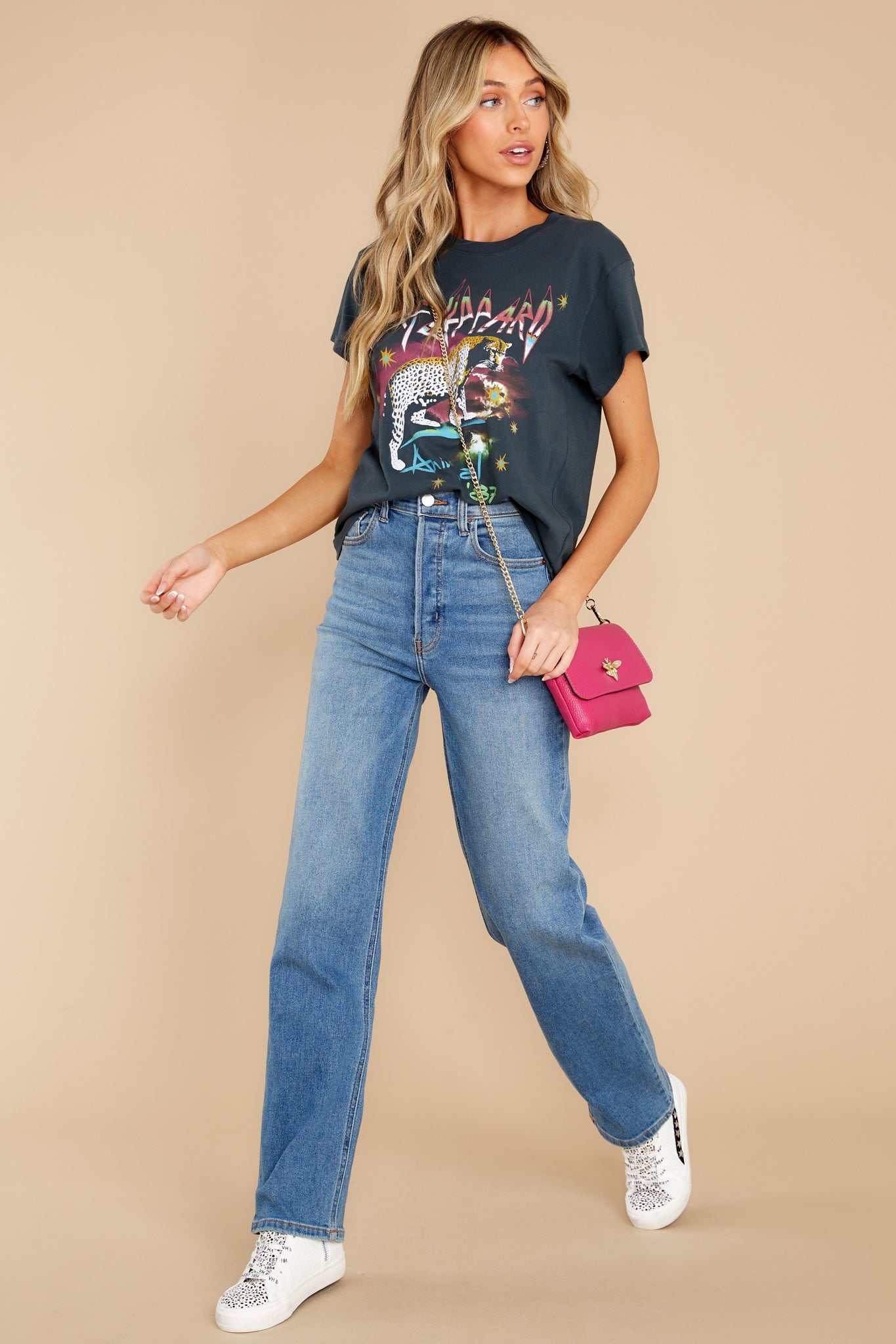 Def Leppard Animals '87 Vintage Black Tour Tee